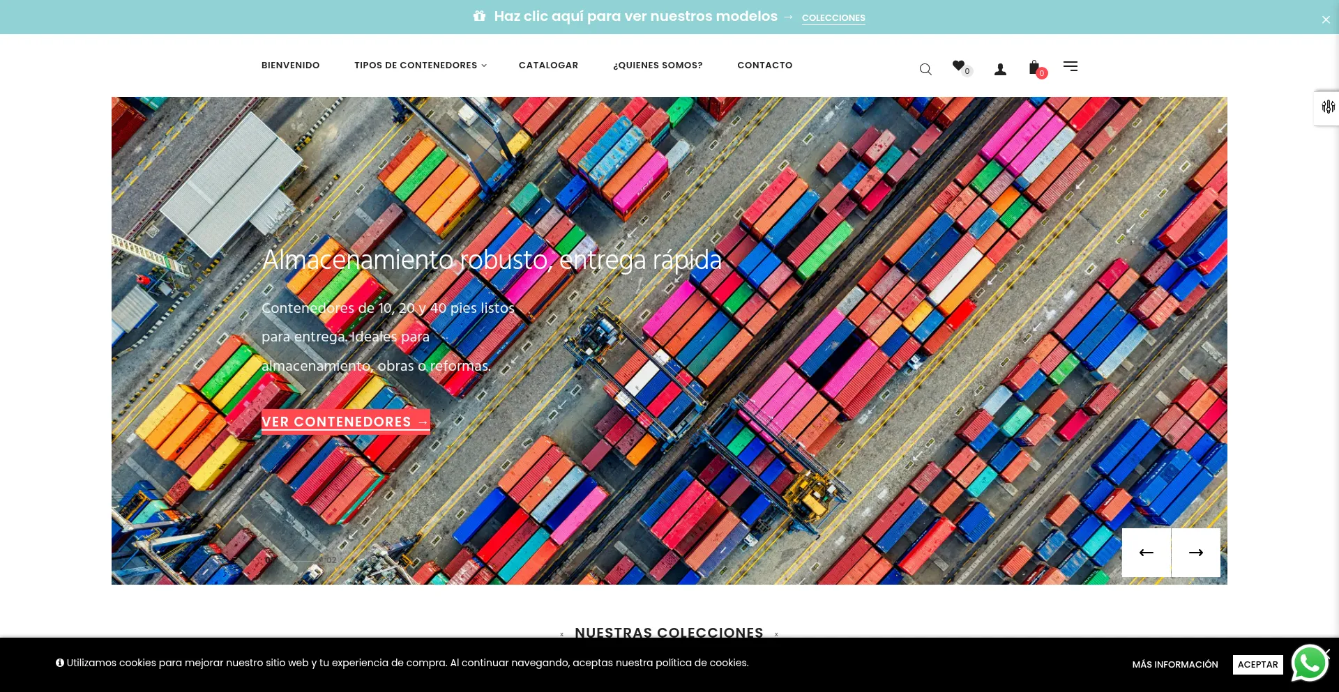 Website screenshot of Contenedoresroso-sl.es