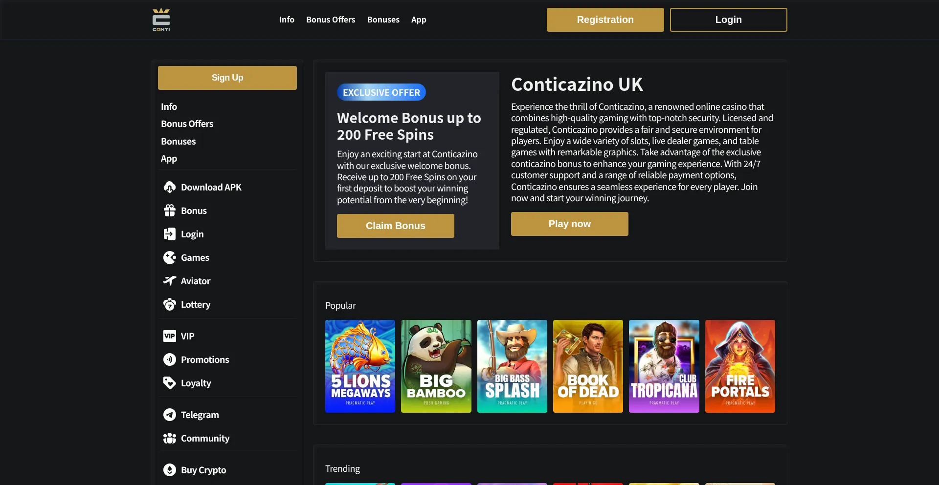 Conticazinouk.com