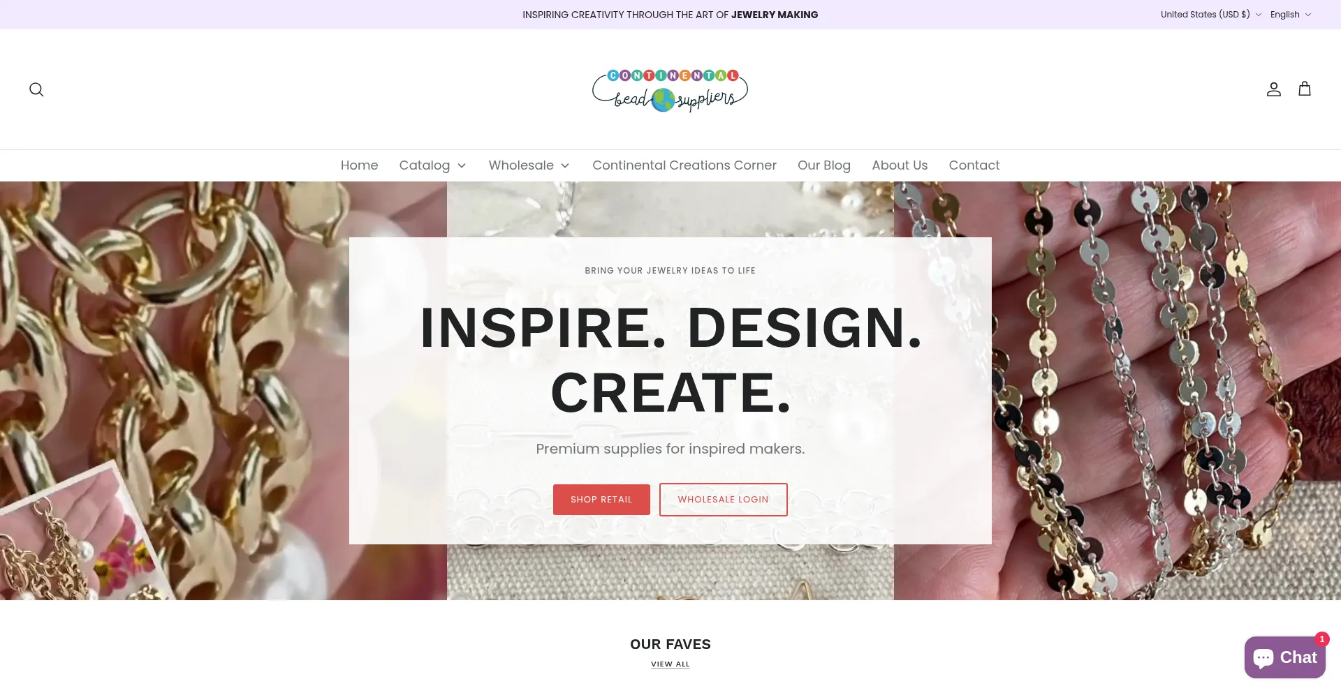 Continentalbeads.com Screenshot