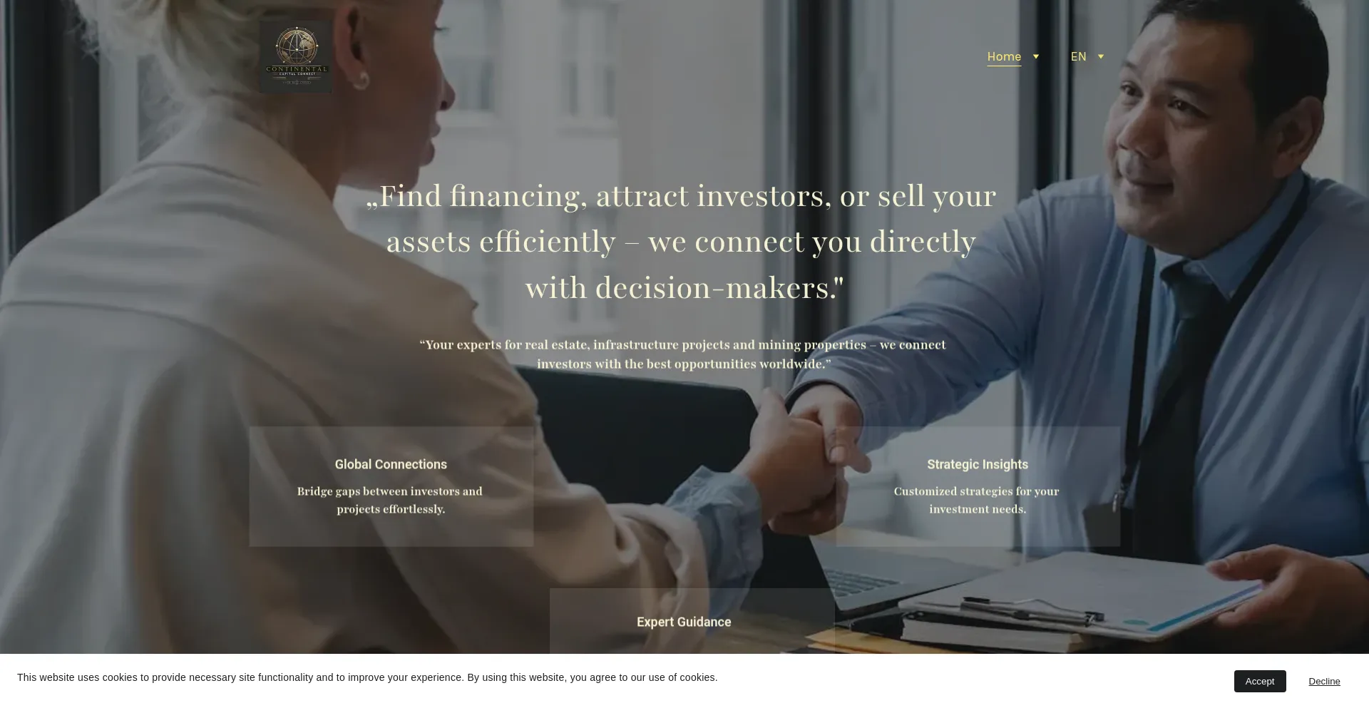 Website screenshot of Continentalcapitalconnect.com