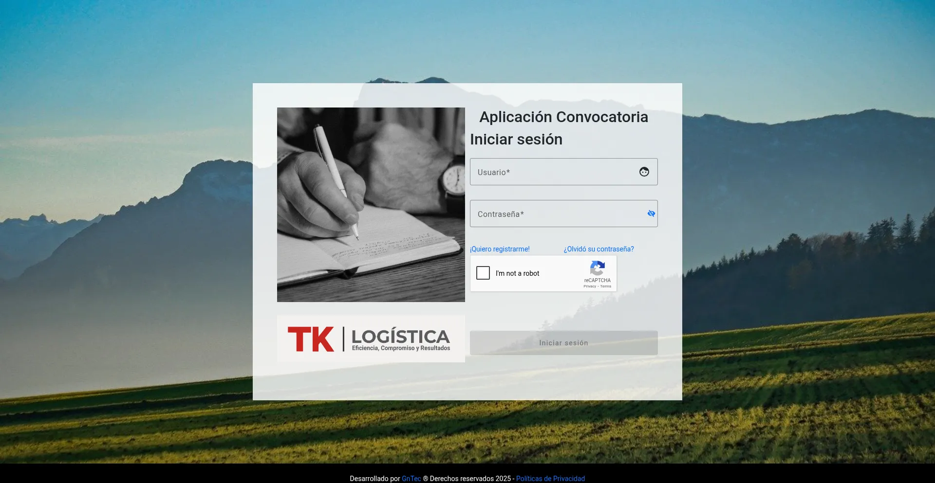 Website screenshot of Convocatoriasapl.com