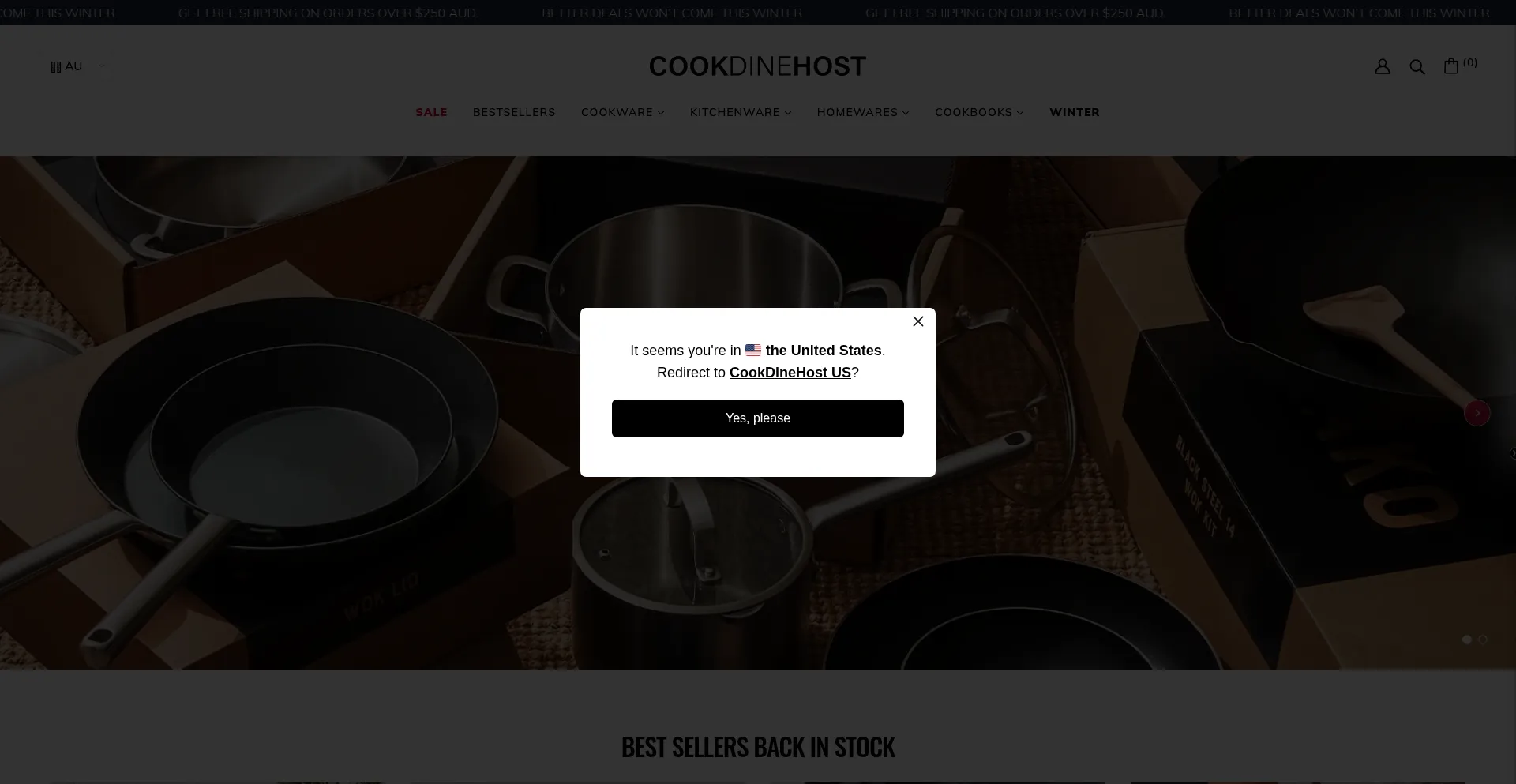 Website screenshot of Cookdinehost.com