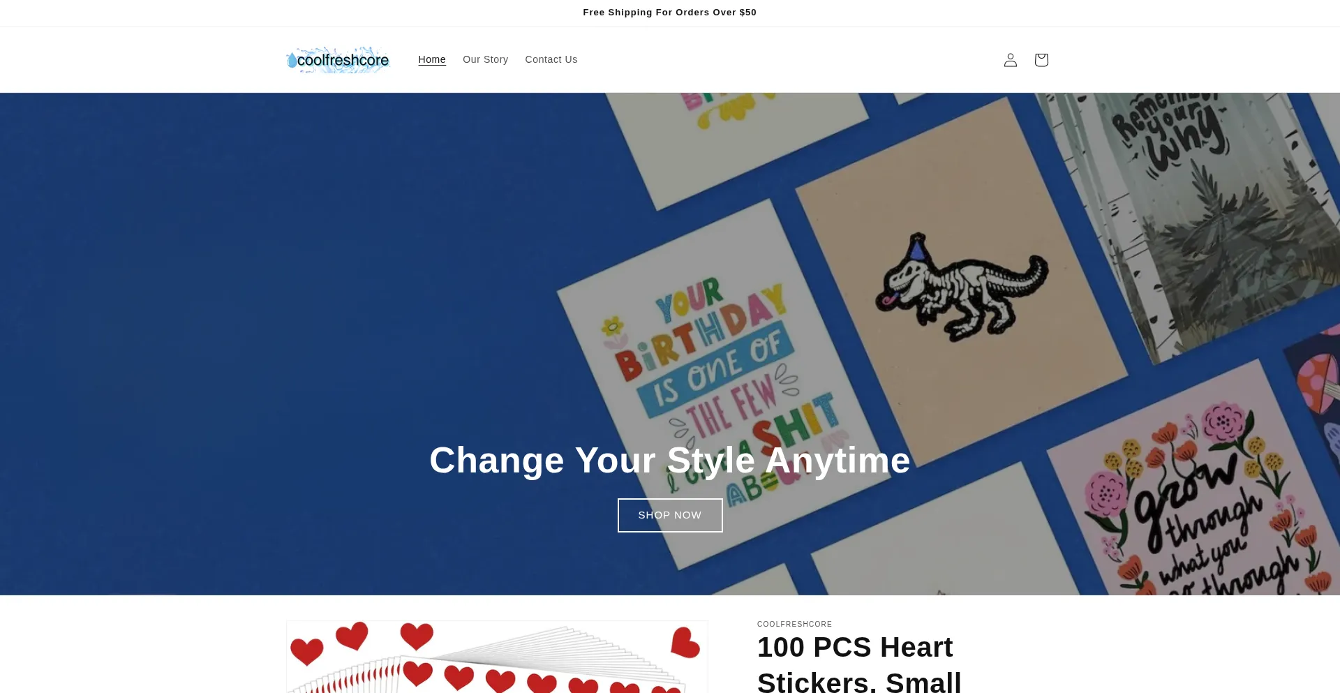 Website screenshot of Coolfreshcore.com