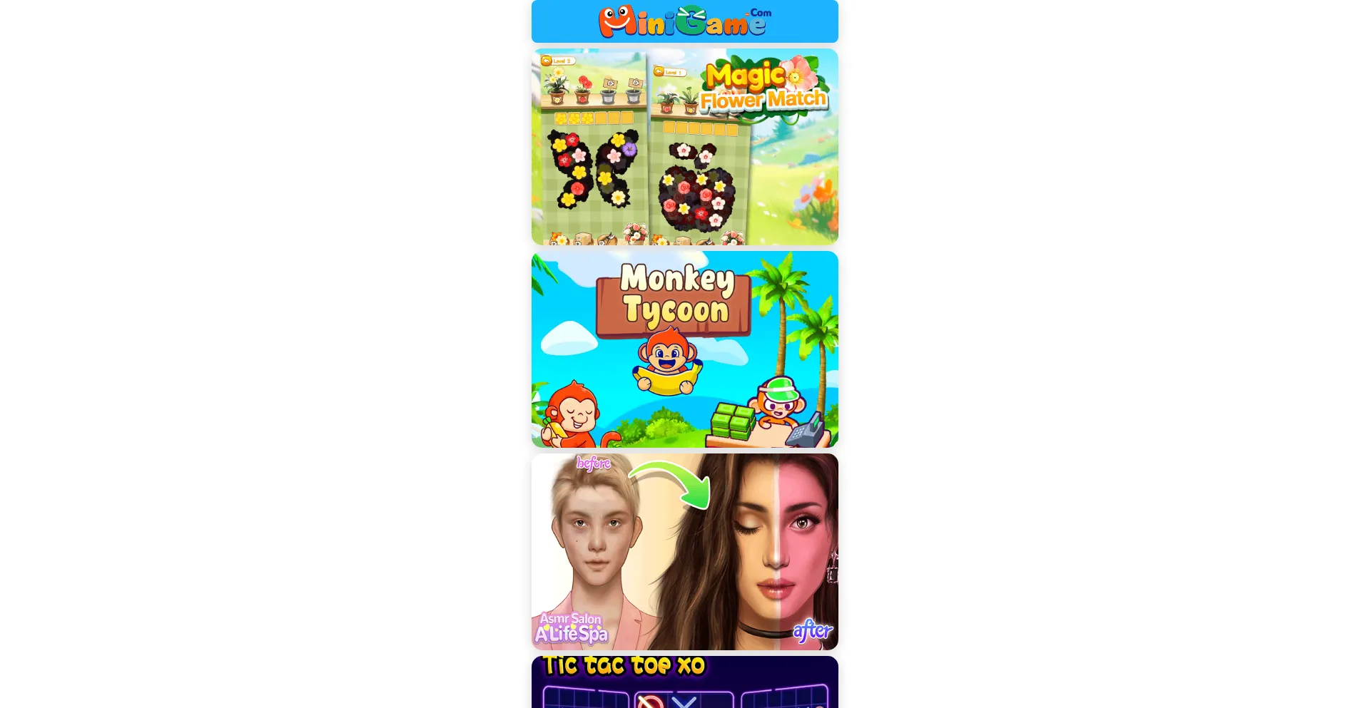 Website screenshot of Coolgame58.com