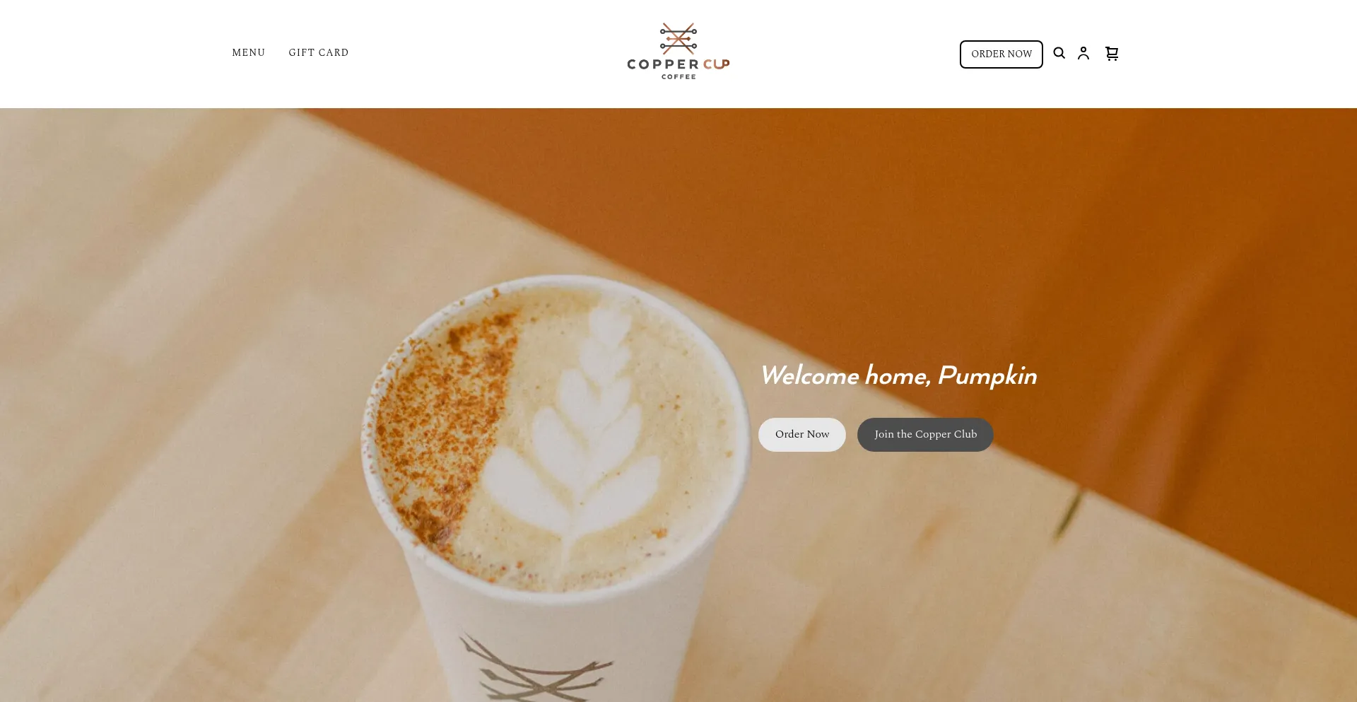 Website screenshot of Coppercup.co