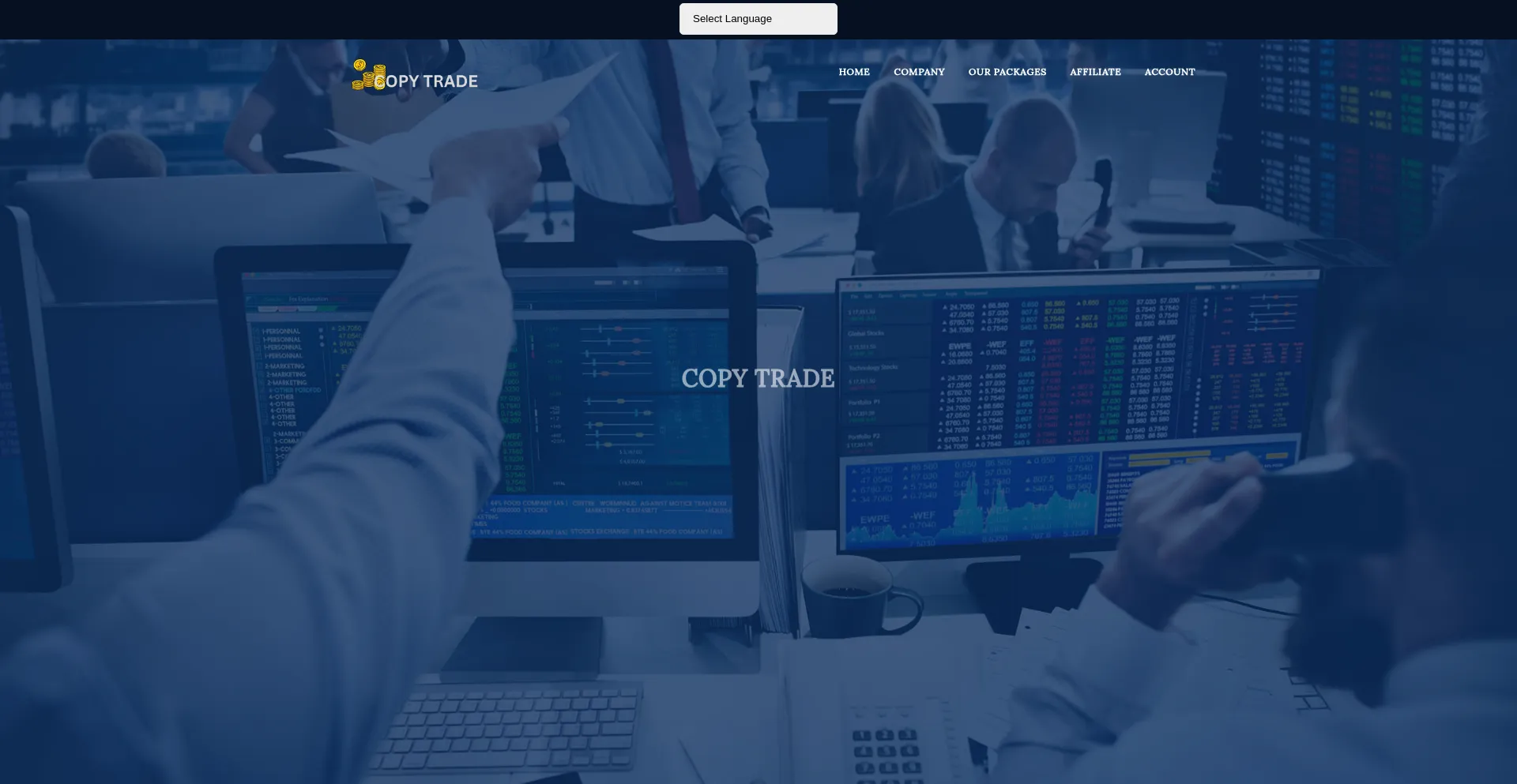 Website screenshot of Copytrades.com.tr