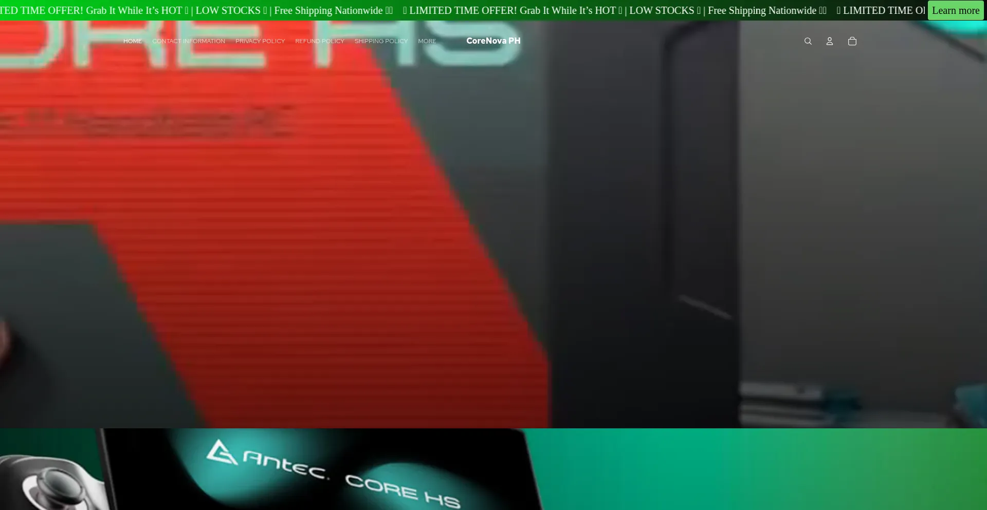 Website screenshot of Coren0vaph.com