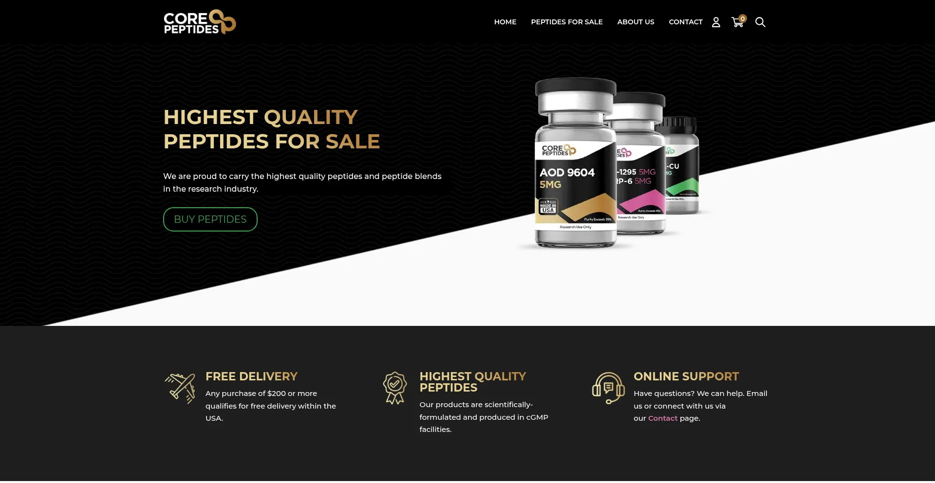 Corepeptides.com Screenshot