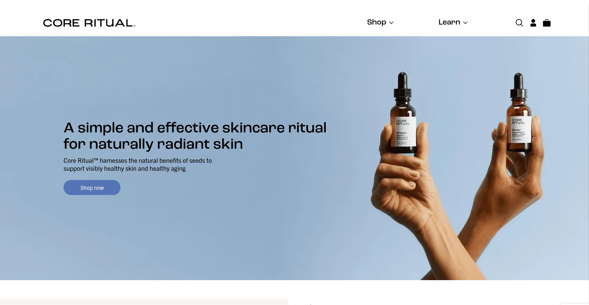 Website screenshot of Coreritual.com