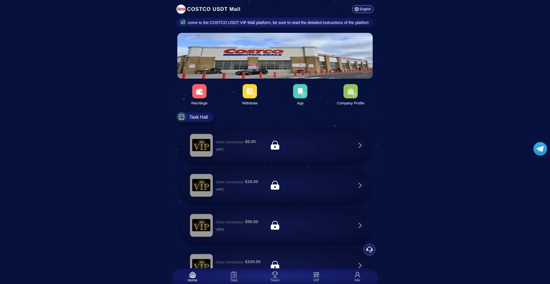 Website screenshot of Costcosun.me