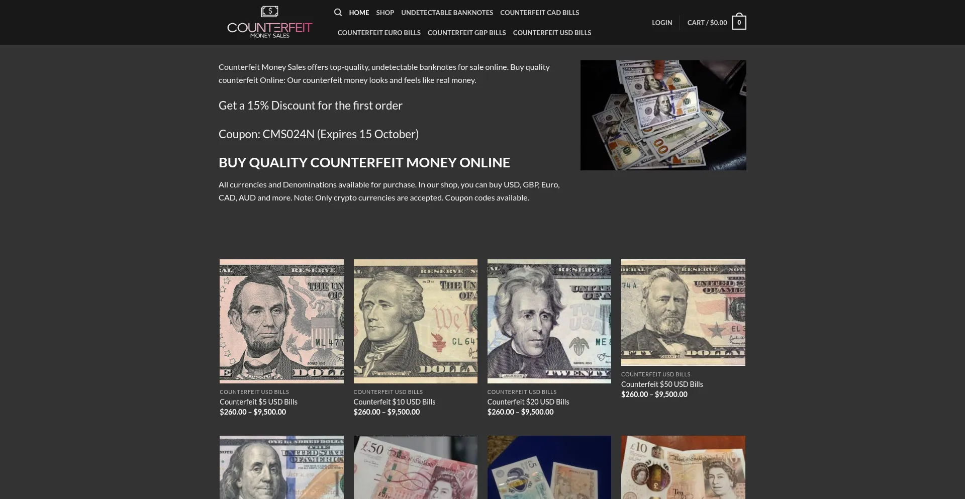 Counterfeitmoneysales.com 安全可靠吗？