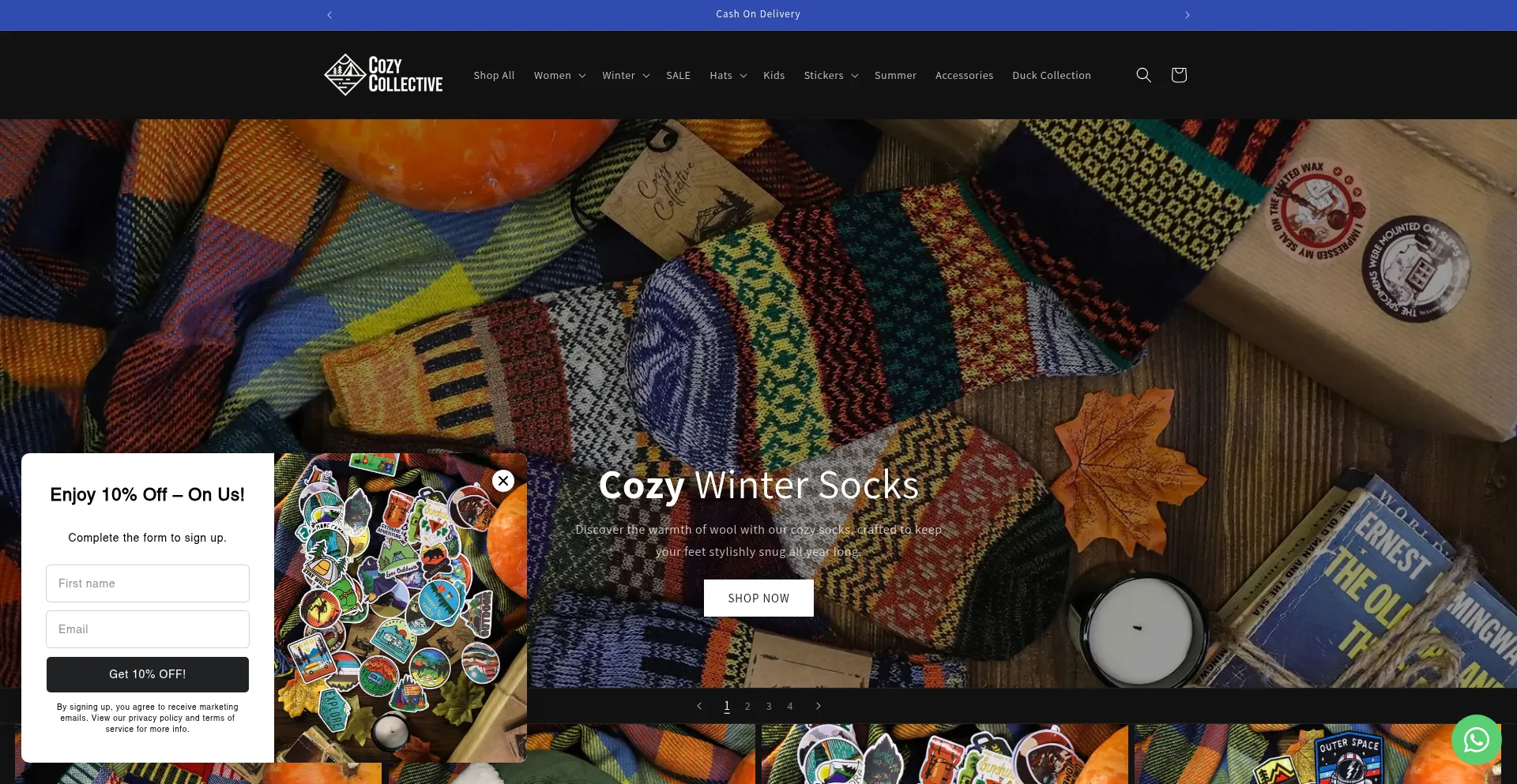 Website screenshot of Cozycollectivelb.com