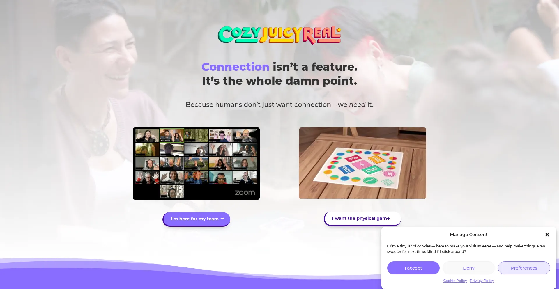 Cozyjuicyreal.com Screenshot
