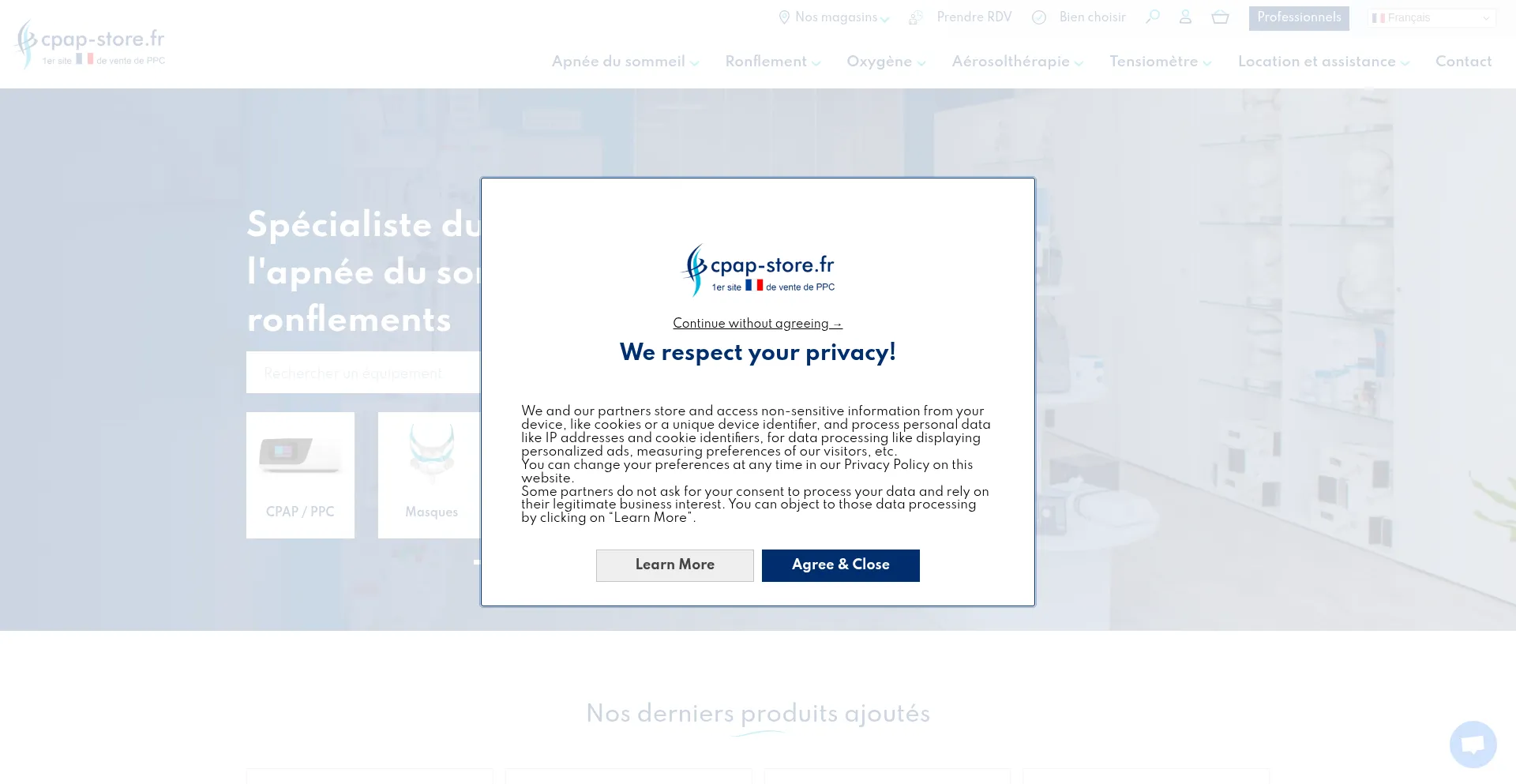 Cpap-store.fr Screenshot