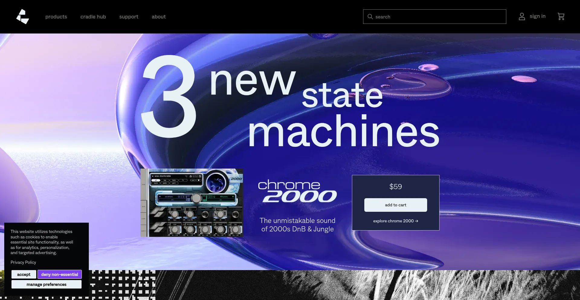 Website screenshot of Cradle.app