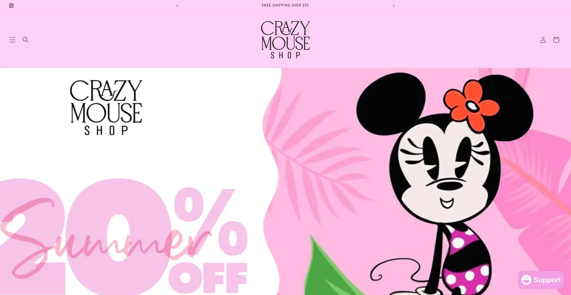 Website screenshot of Crazymouseshop.com
