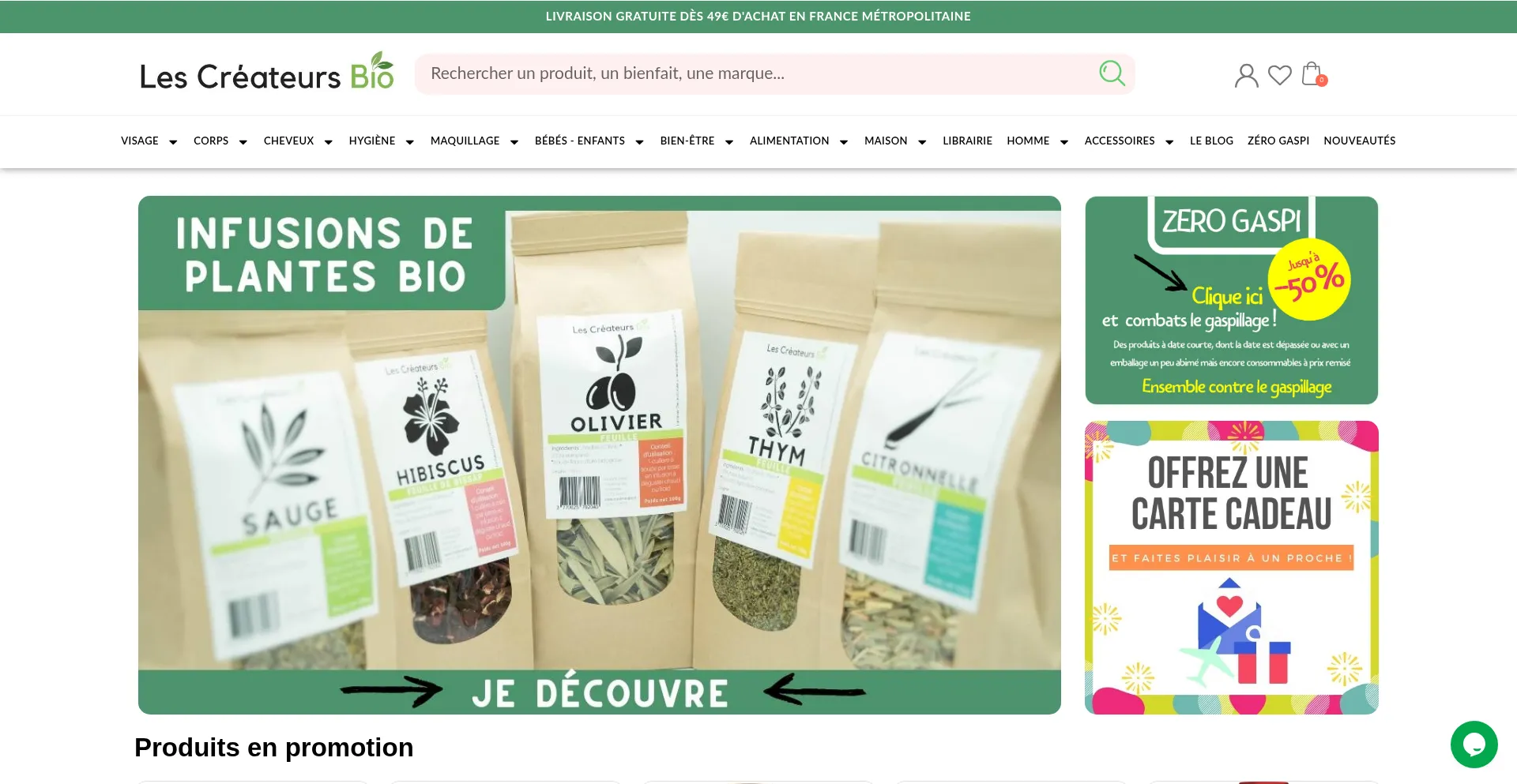 Createursbio.fr Screenshot
