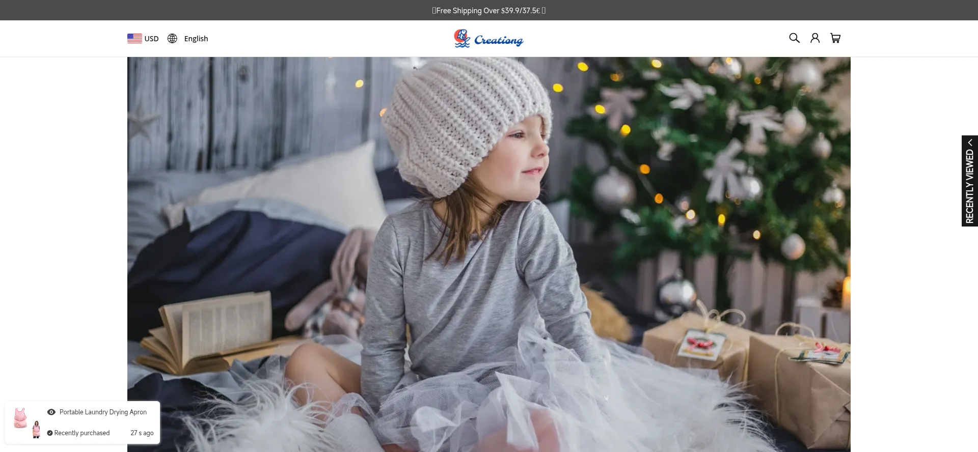 Website screenshot of Creationg.com