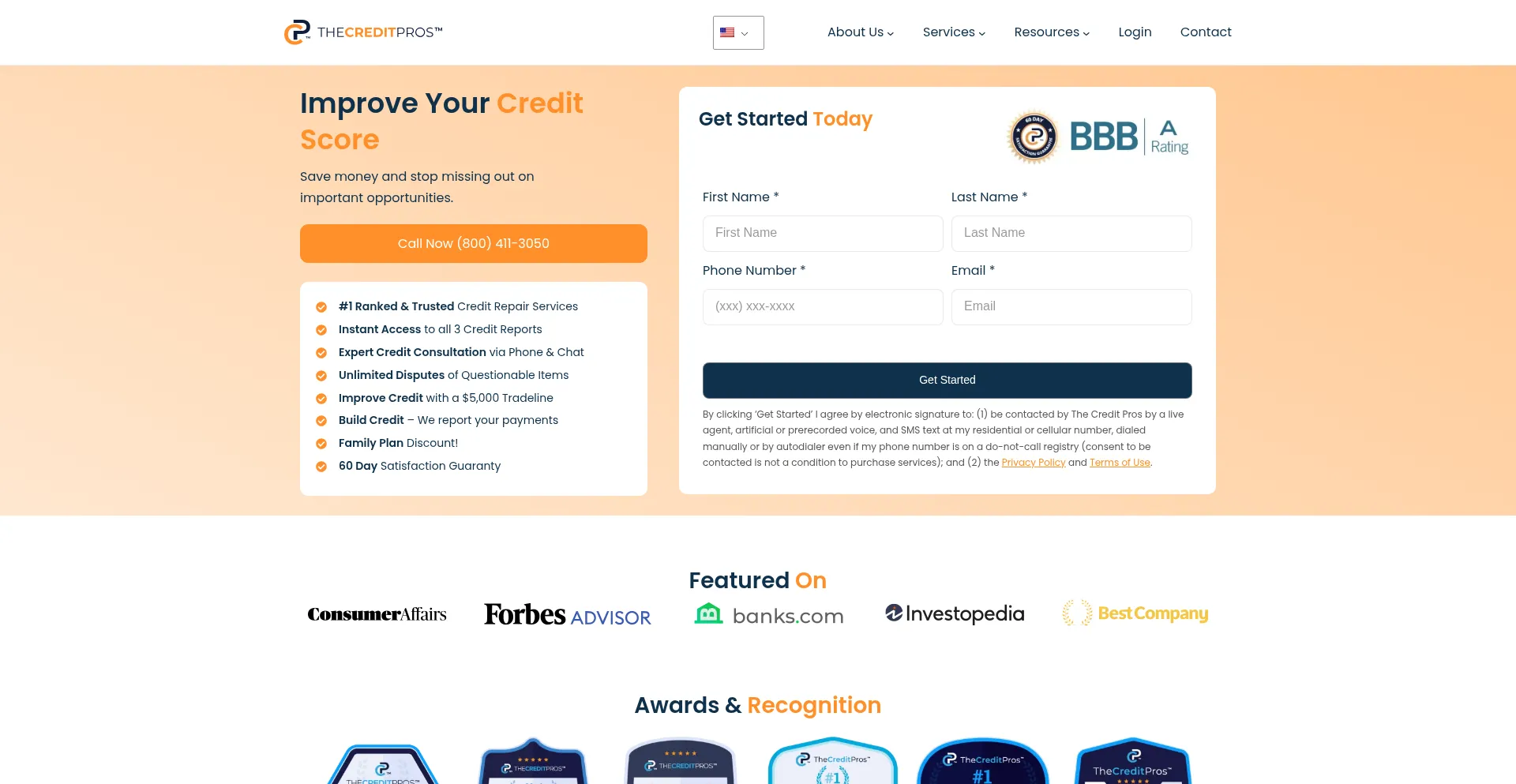 Creditpros.com Screenshot