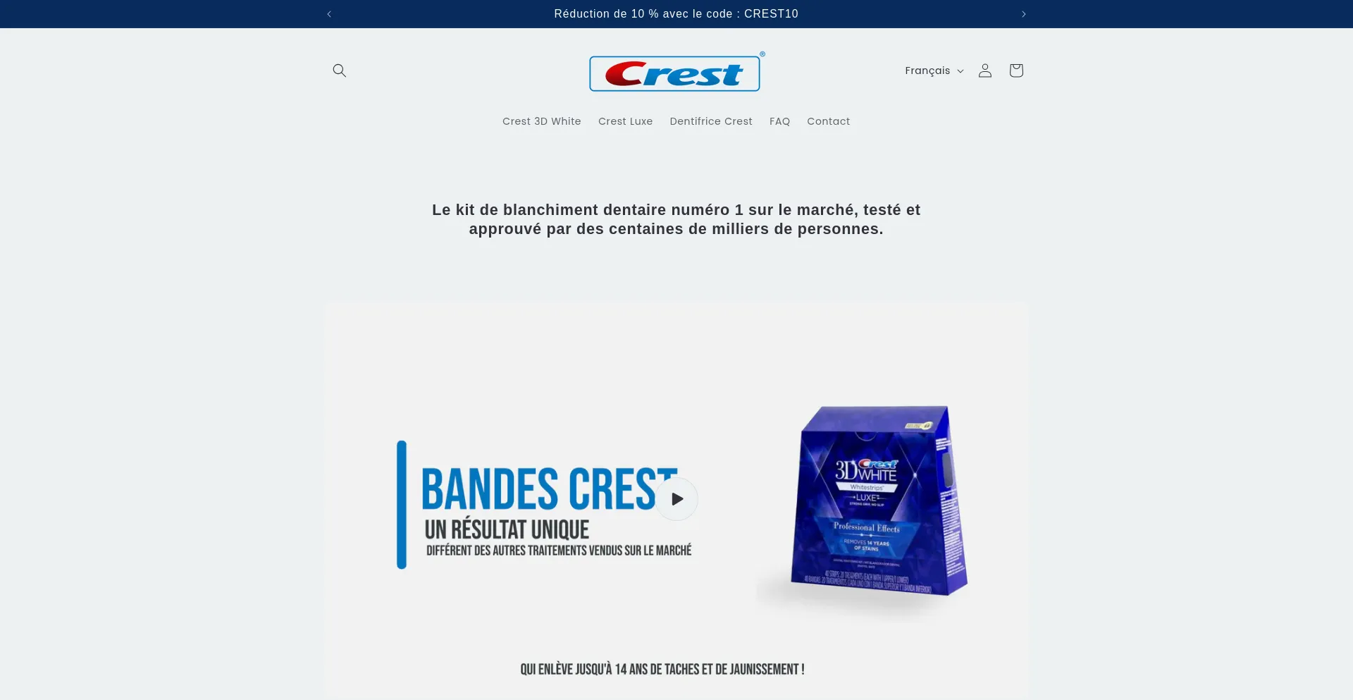 Website screenshot of Crest-officiel.fr