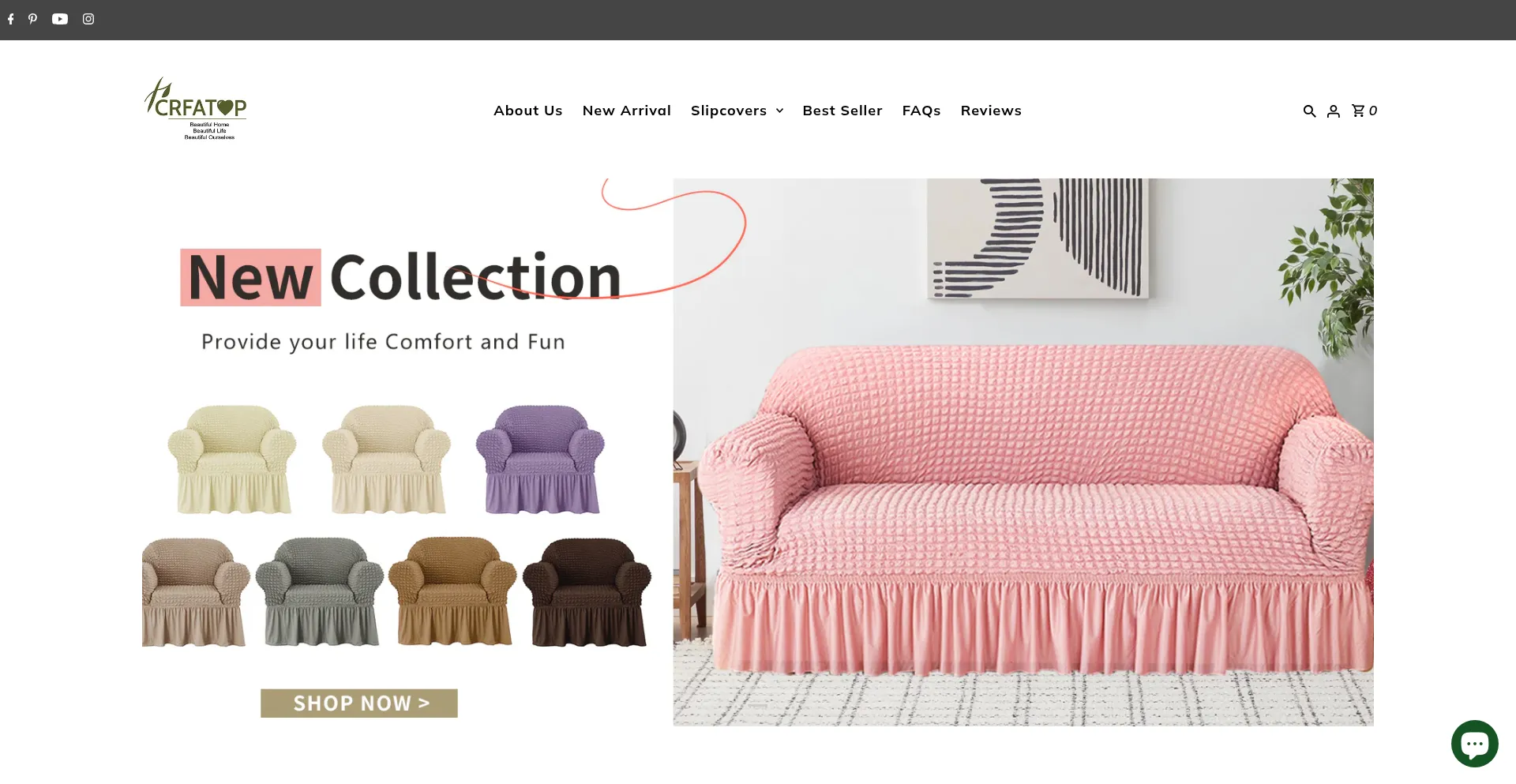 Website screenshot of Crfatop.com
