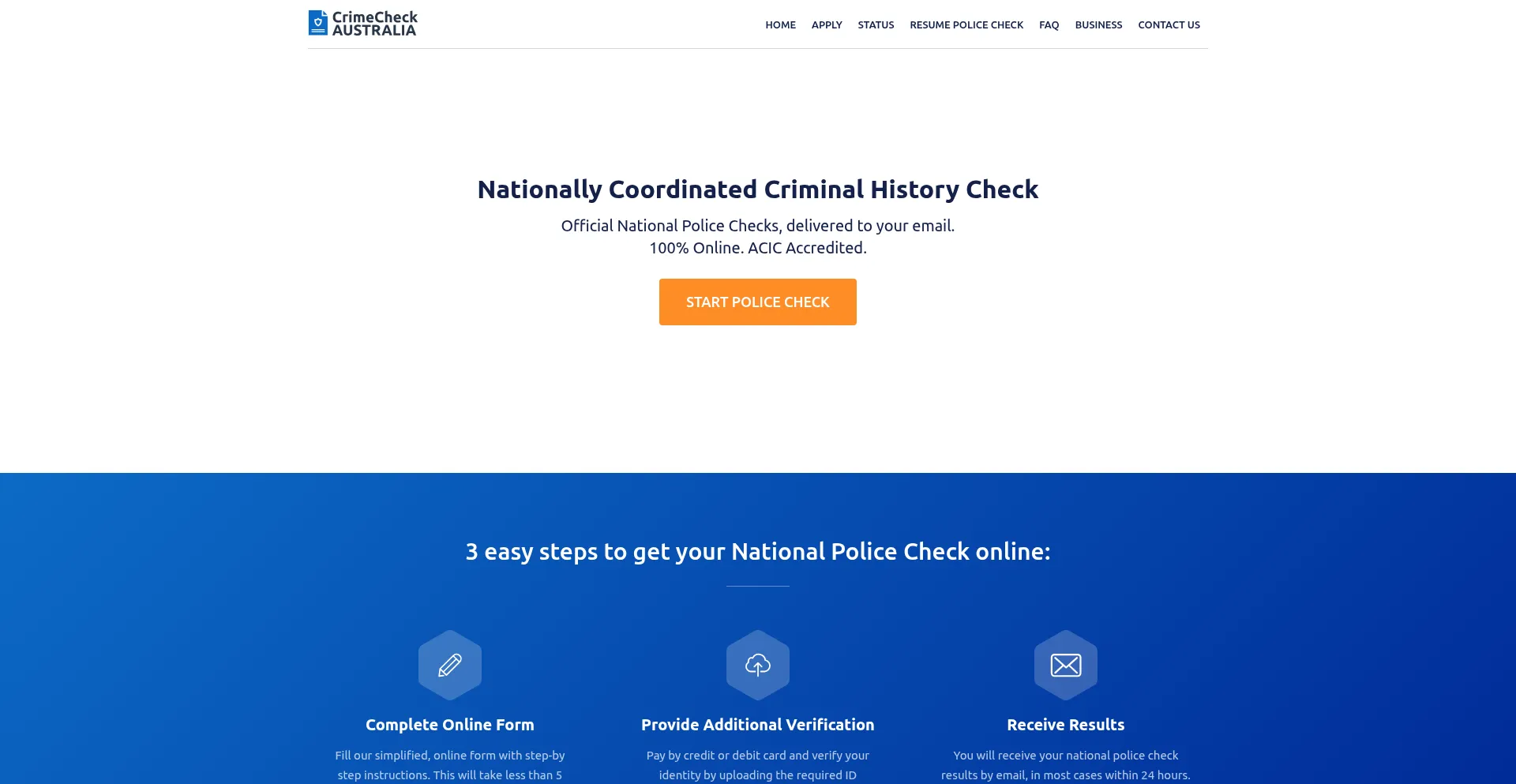 Crimecheckaustralia.com.au Screenshot