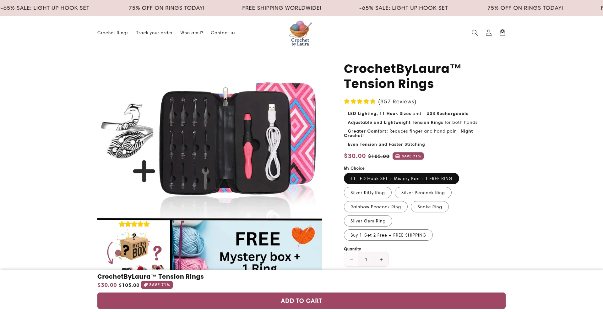 Website screenshot of Crochetbylaura.com