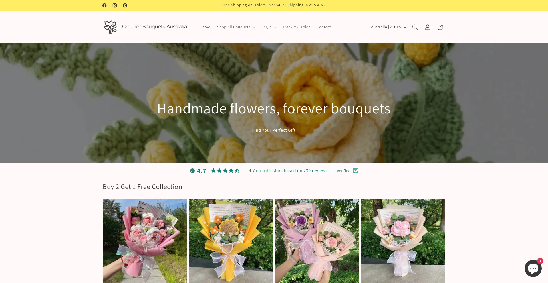 Crochetflowers.com.au Screenshot