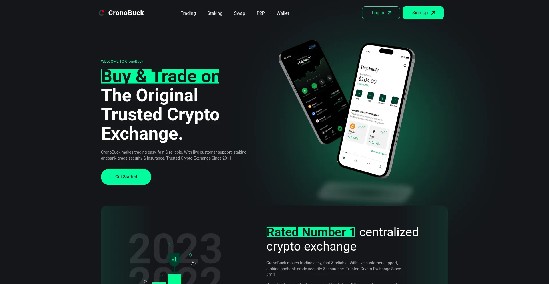 Website screenshot of Cronobuck.com