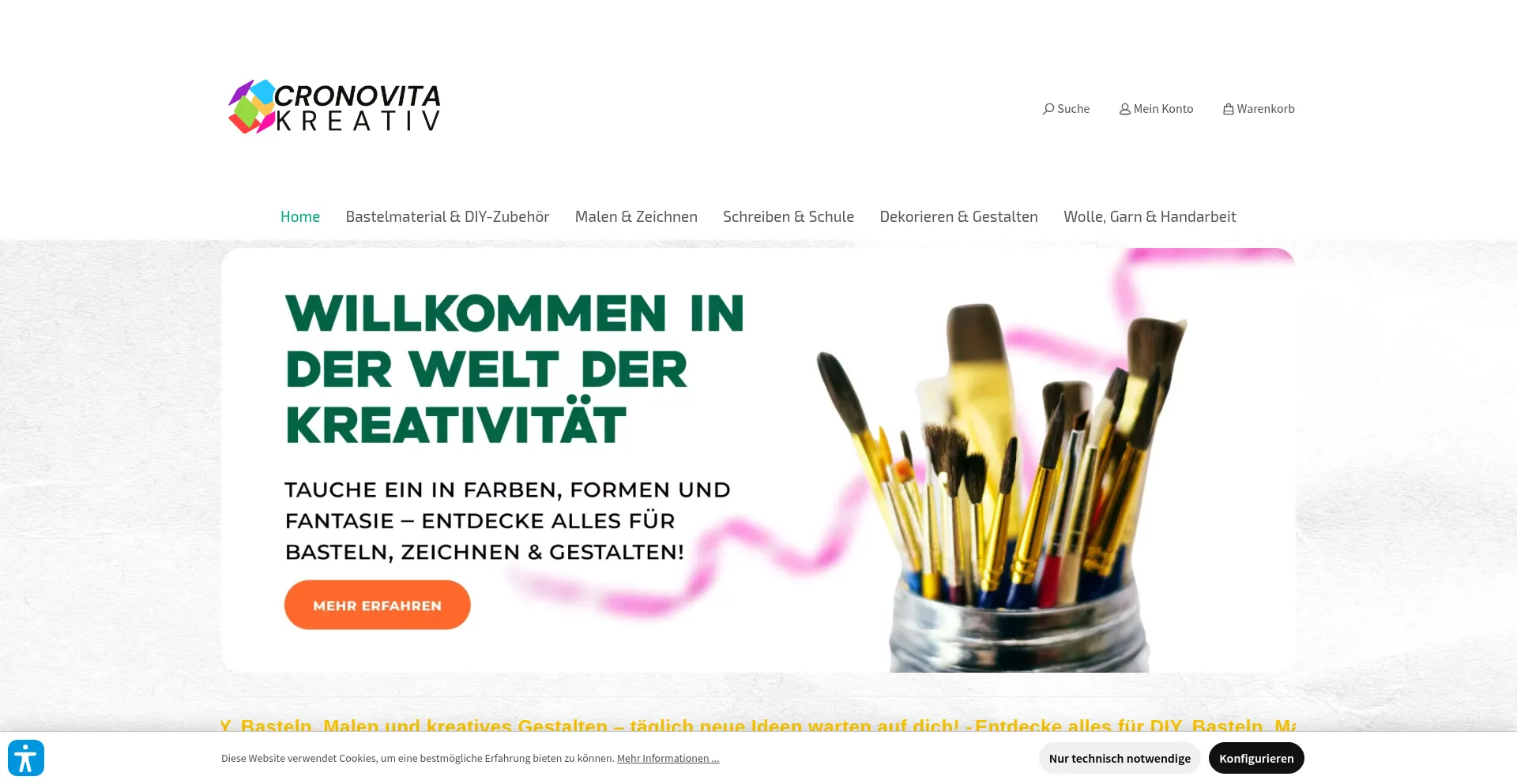 Website screenshot of Cronovita-kreativ.de