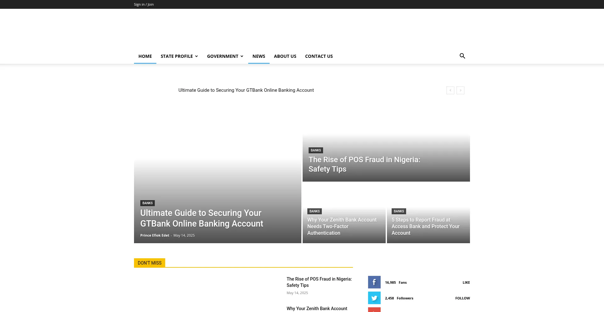 Website screenshot of Crossriverhub.com.ng