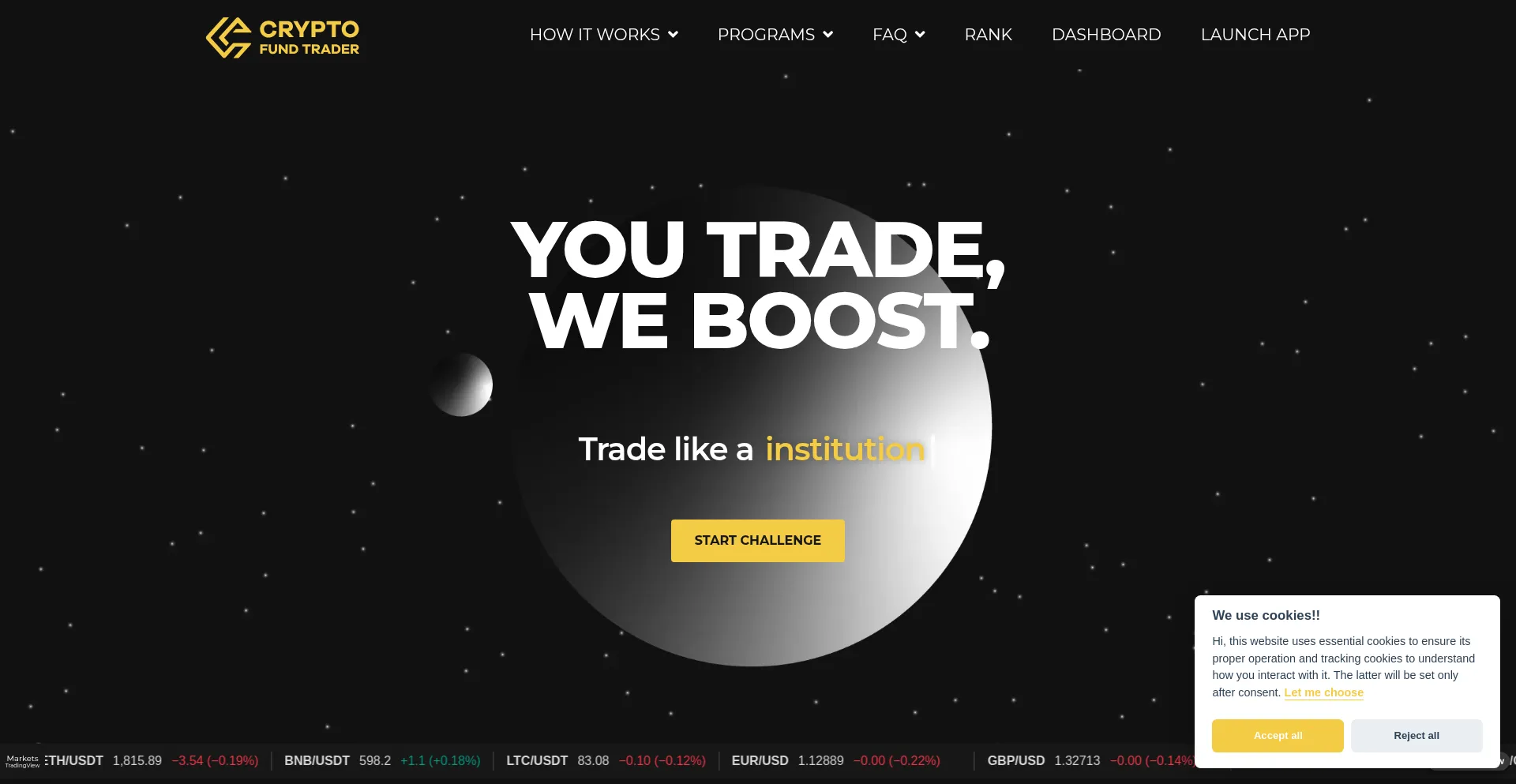 Cryptofundtrader.com Screenshot