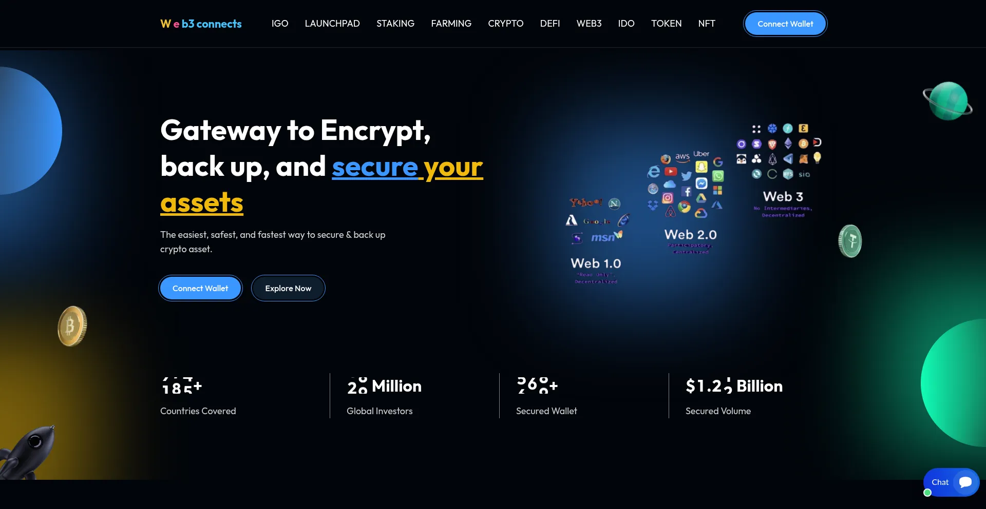 Website screenshot of Cryptosweb3connect.com