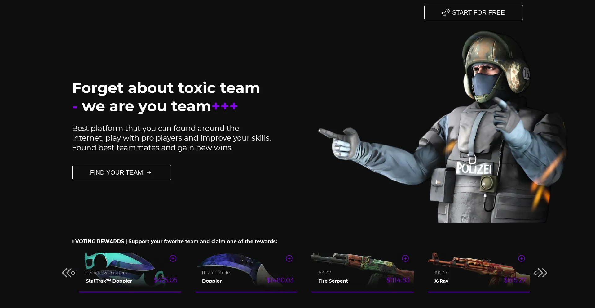 Website screenshot of Cs2-leon.shop