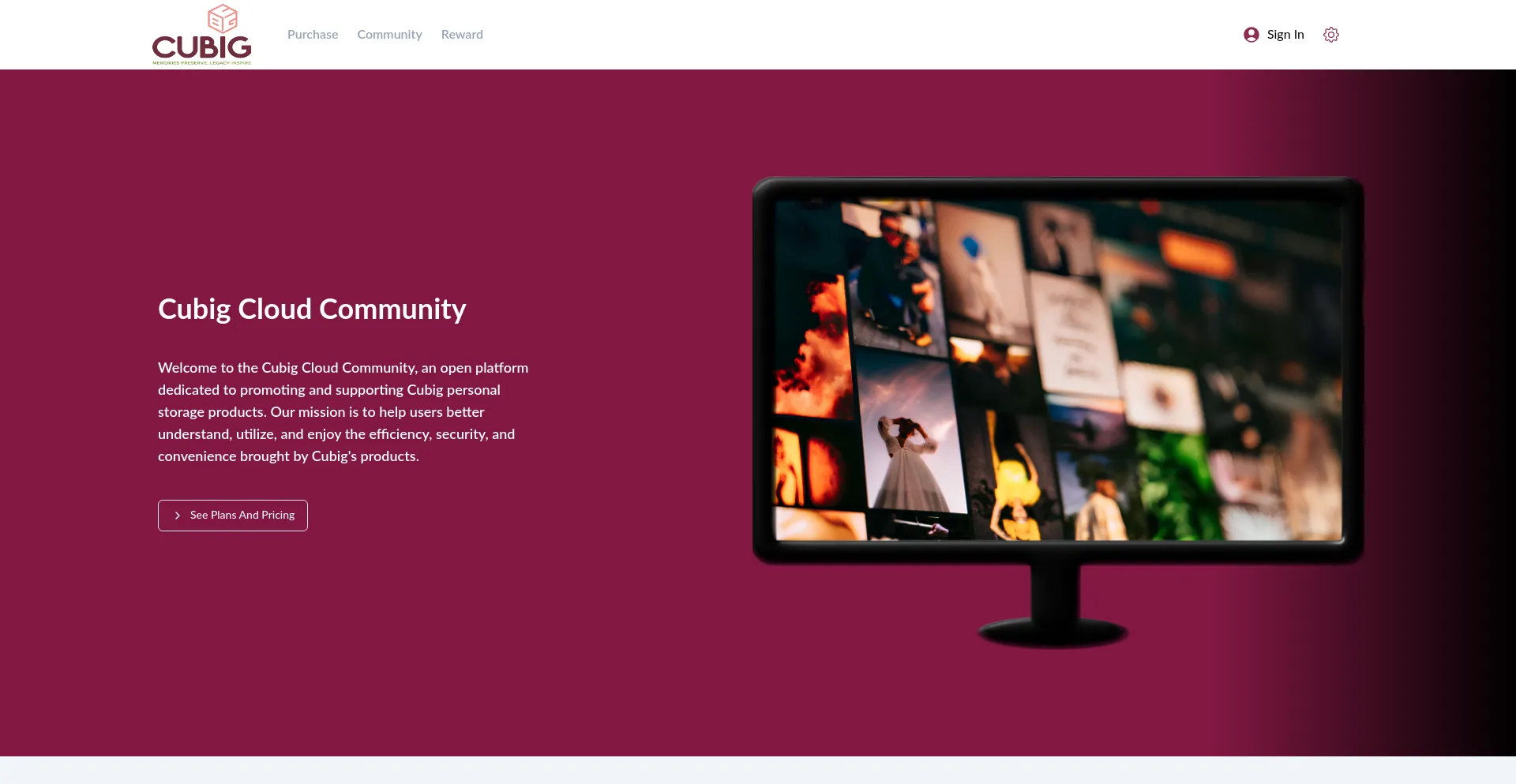 Website screenshot of Cubig.club