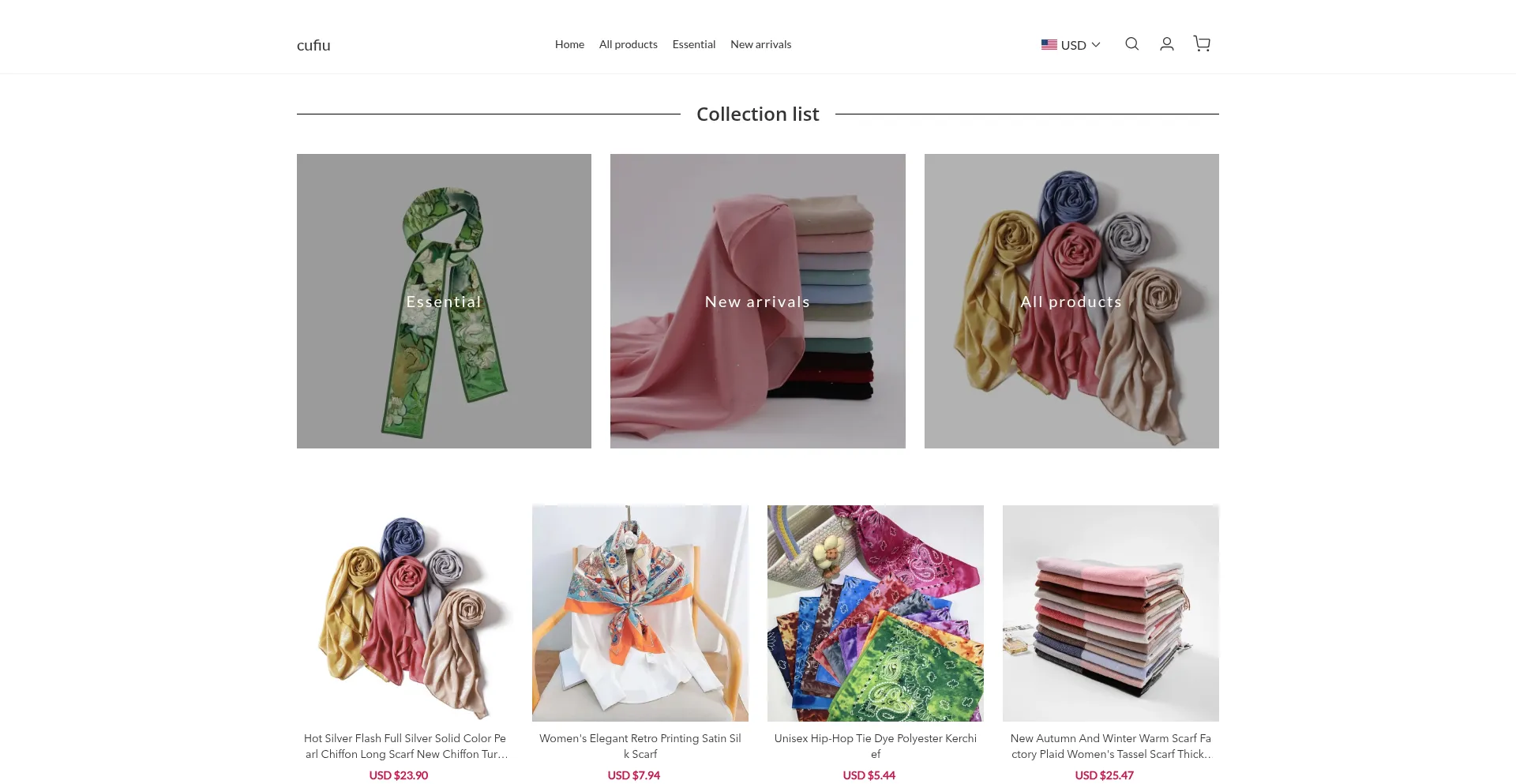 Website screenshot of Cufiu.com
