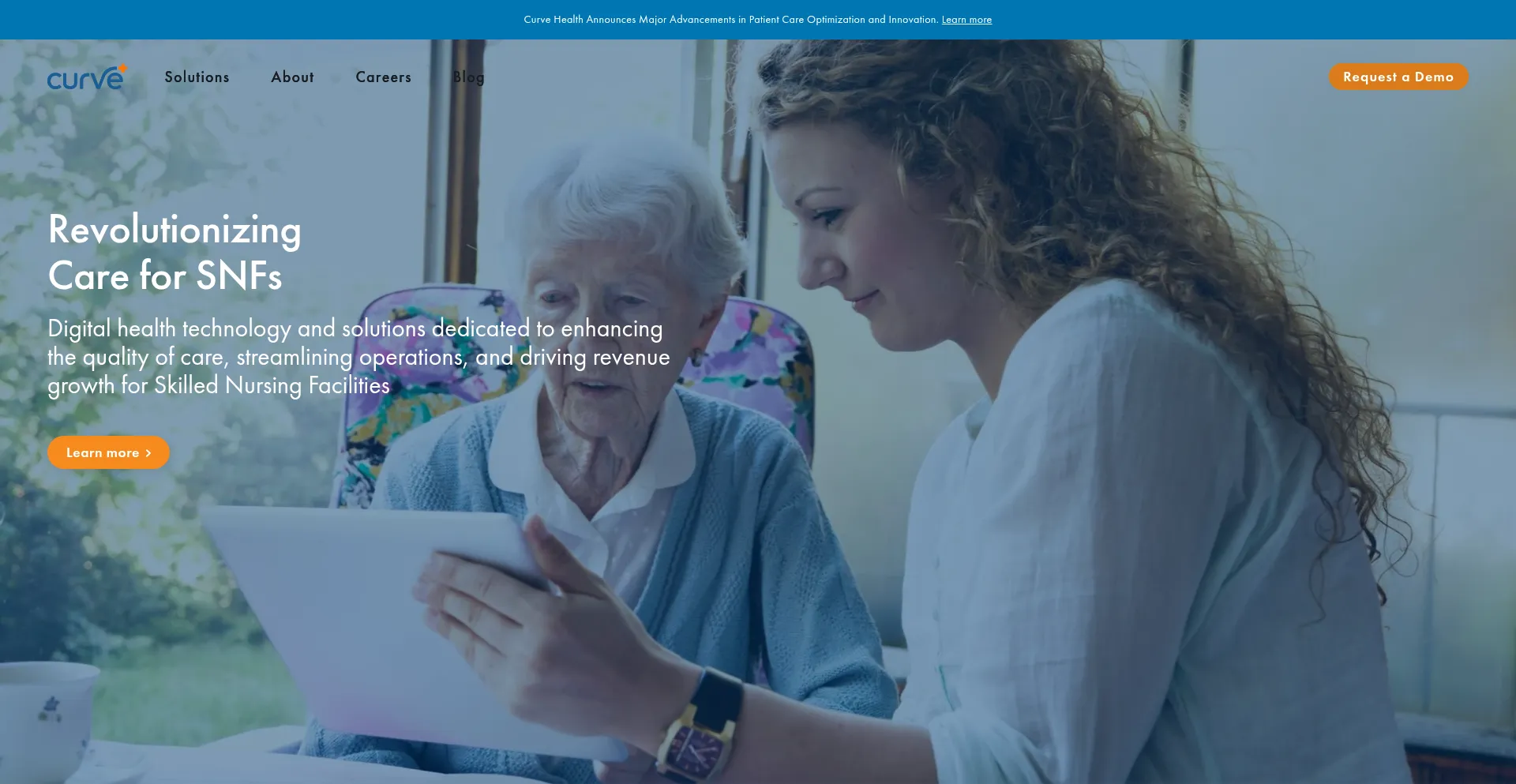 Website screenshot of Curvehealth.com