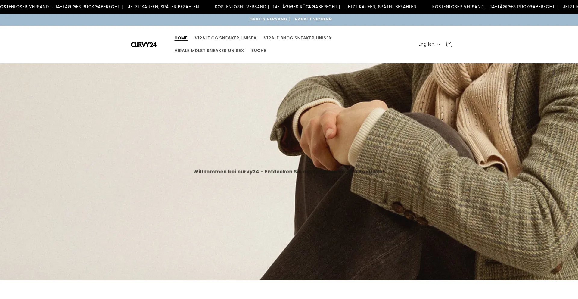 Website screenshot of Curvy24.de