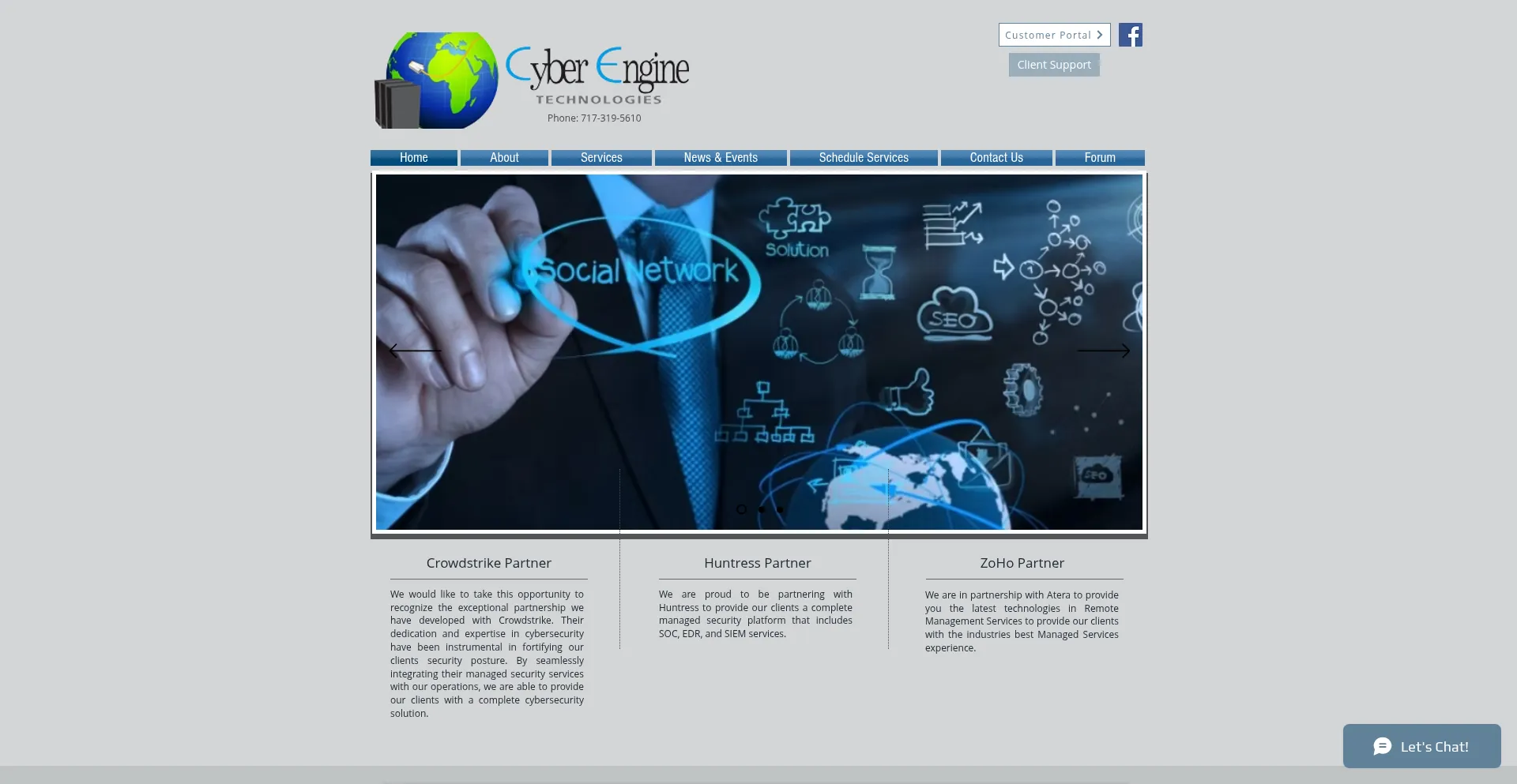 Website screenshot of Cybereng.net