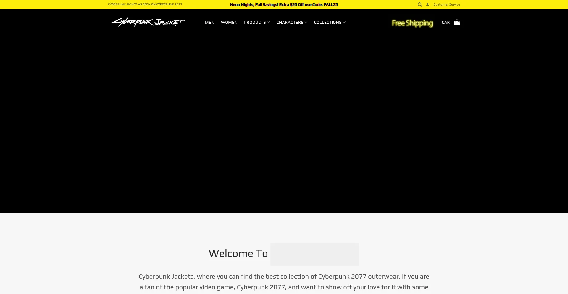 Cyberpunkjacket.com Screenshot