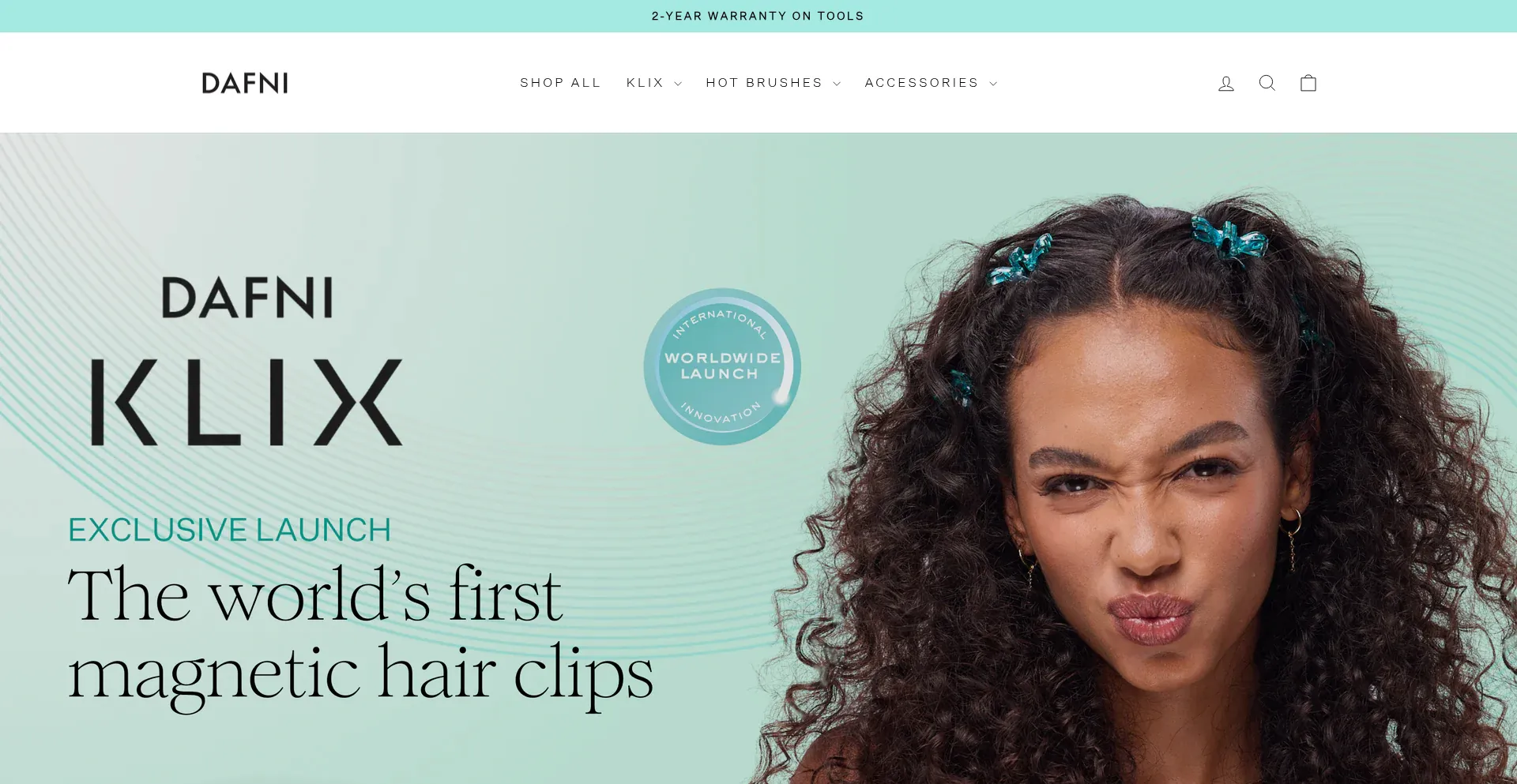 Website screenshot of Dafnihair.com