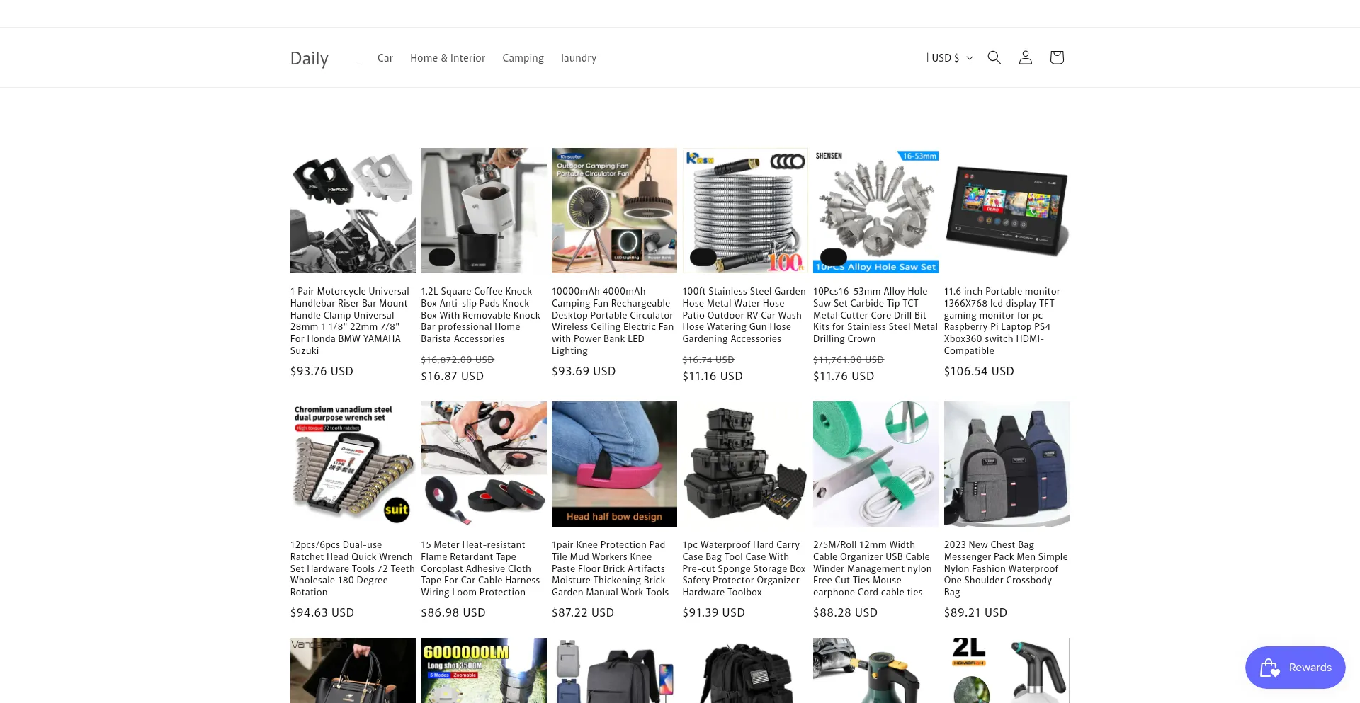 Website screenshot of Dailysway.store