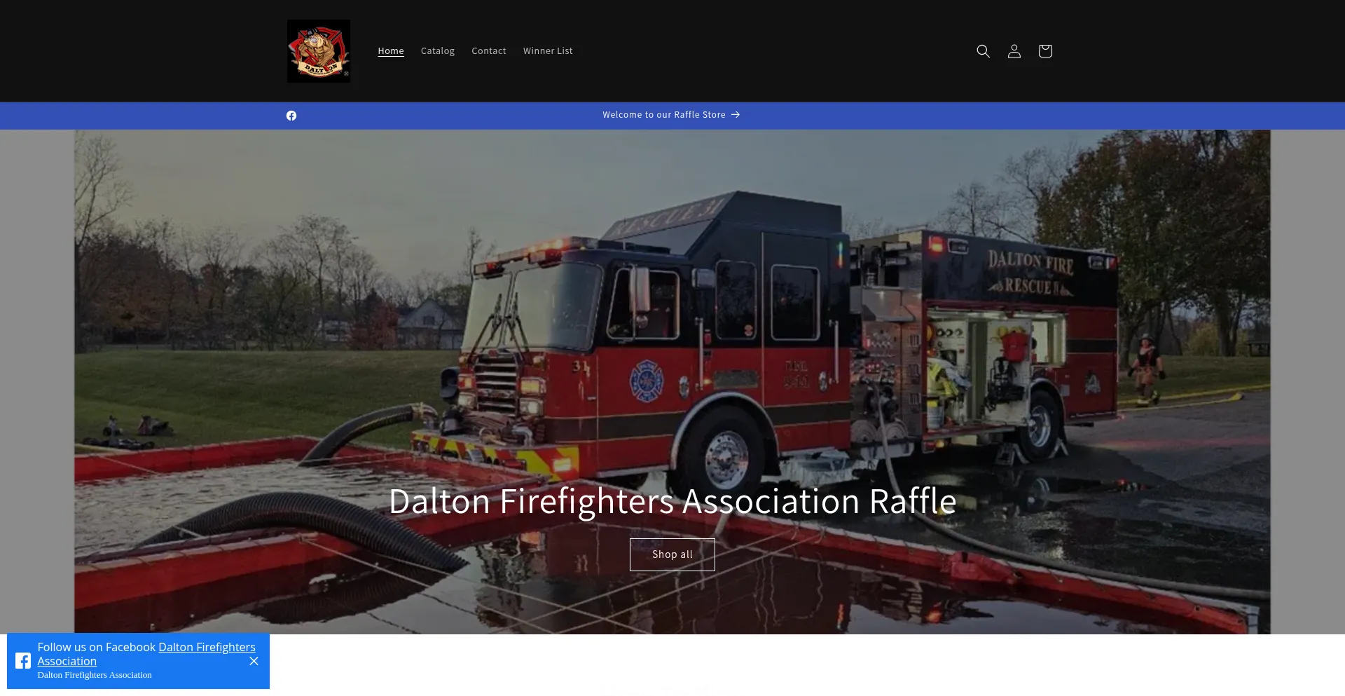 Website screenshot of Daltonfirefighters.com