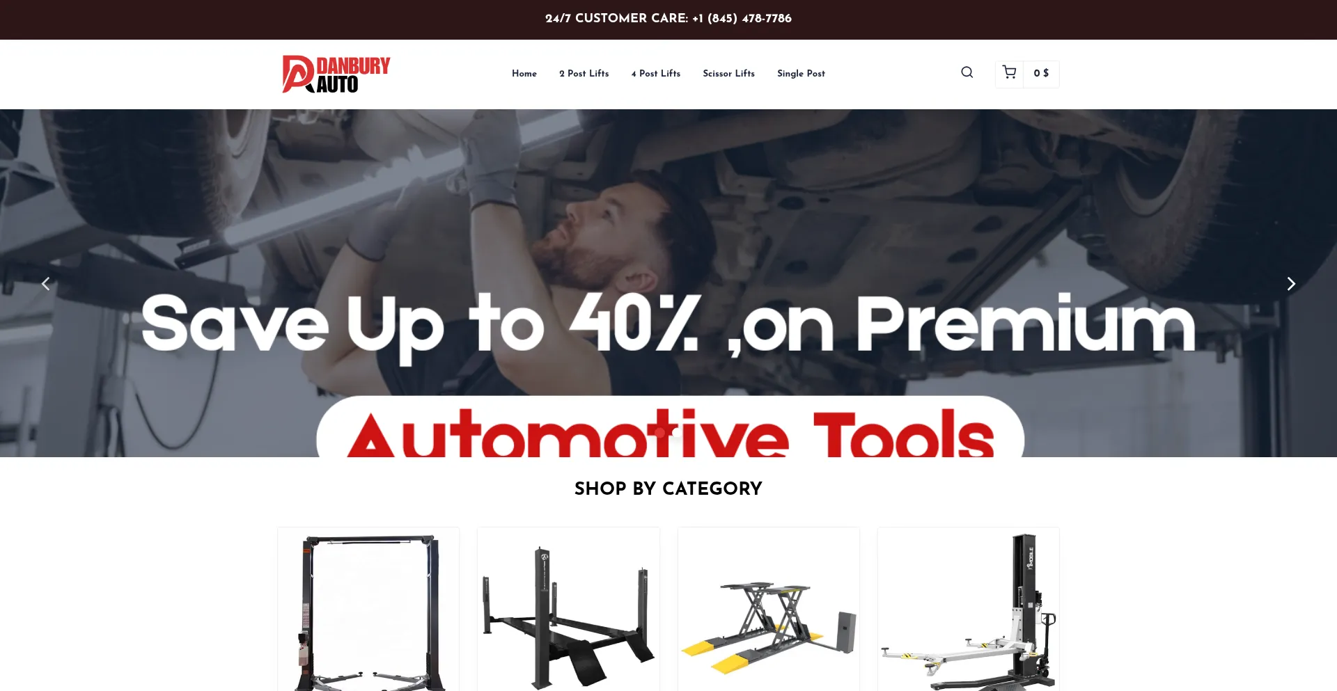 Website screenshot of Danburyautoparts.com