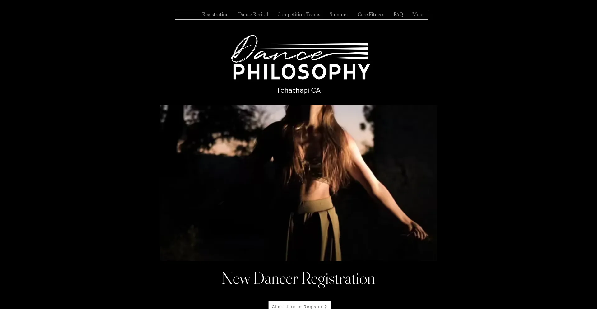 Website screenshot of Dancephilosophy.com