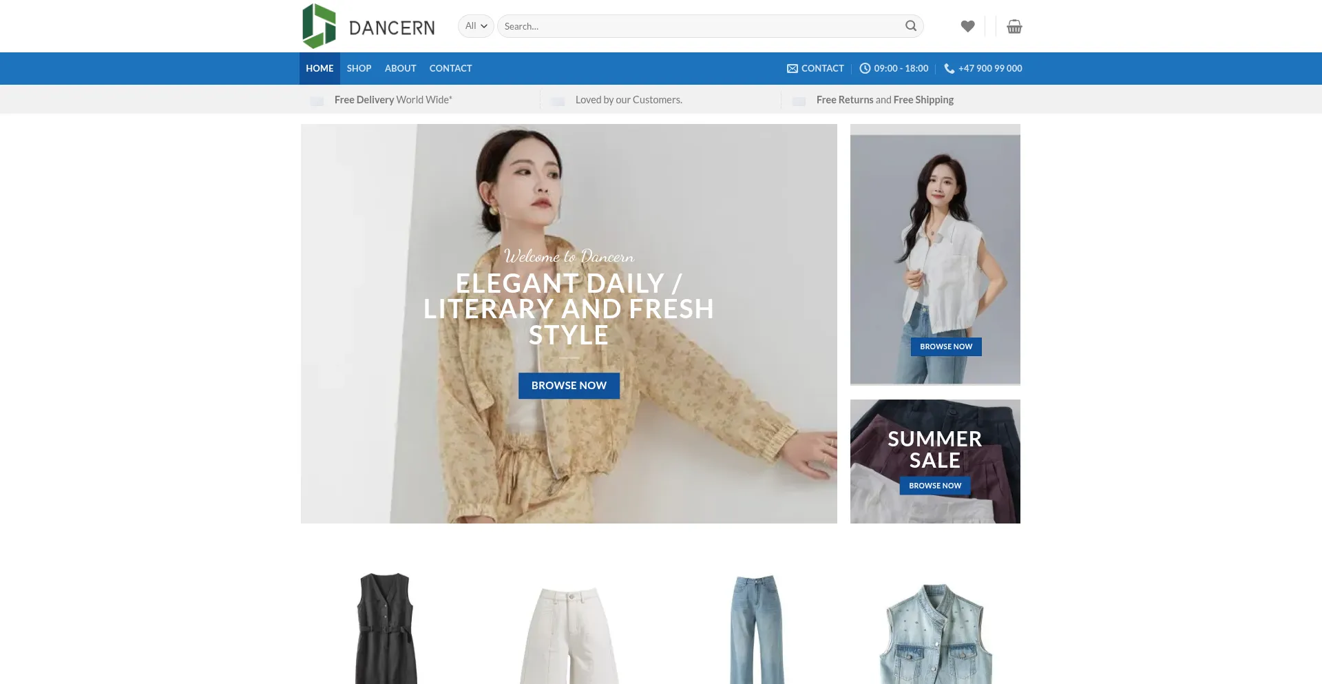 Website screenshot of Dancern.com