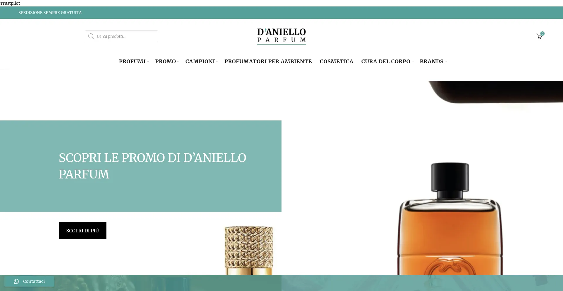Website screenshot of Danielloparfum.com