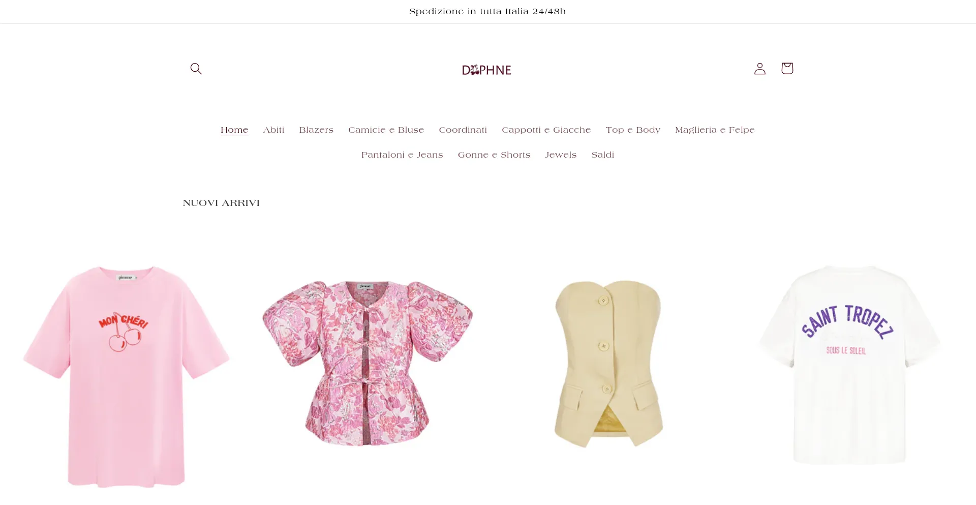 Website screenshot of Daphneclothes.com