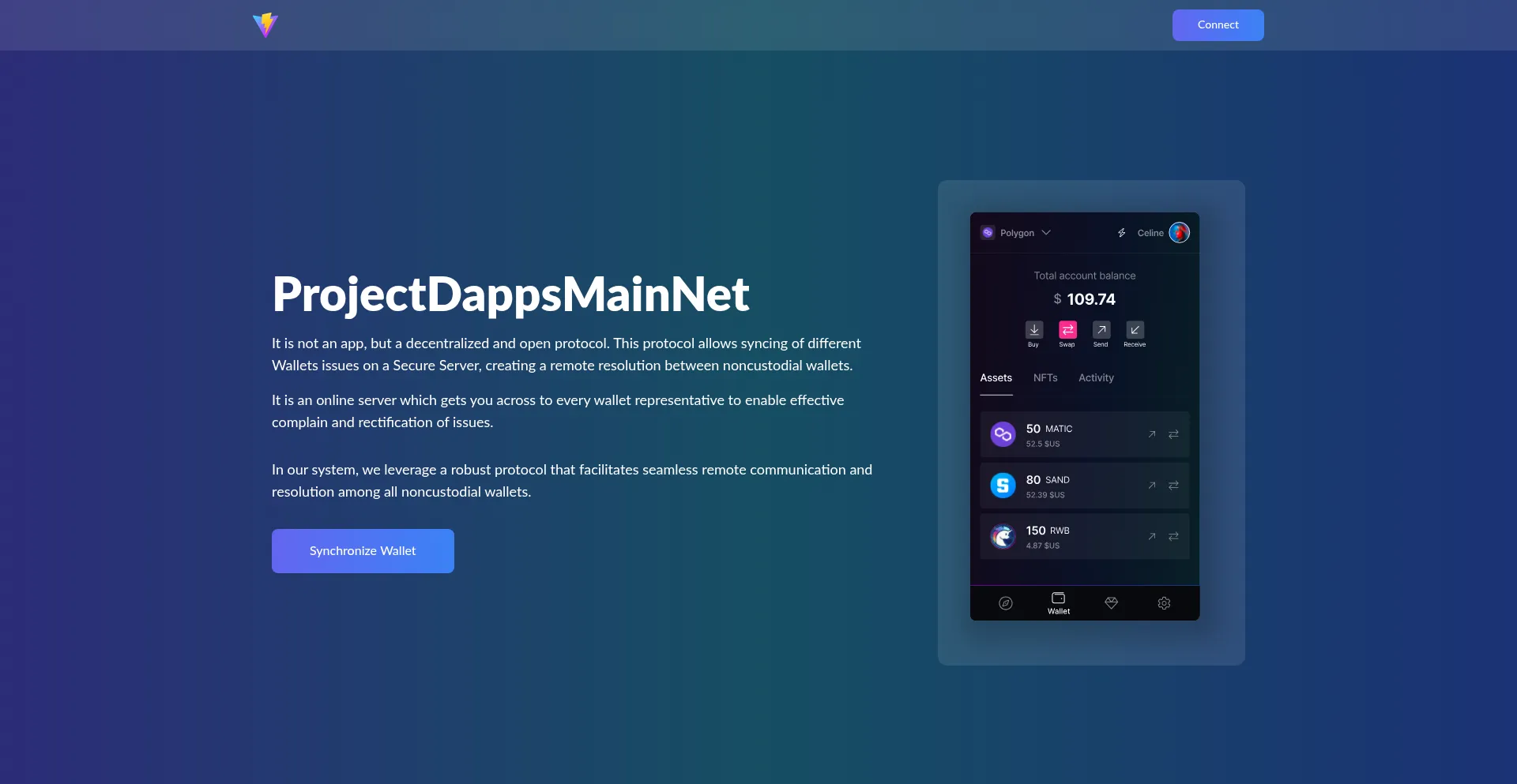Website screenshot of Dappsevmportal.site