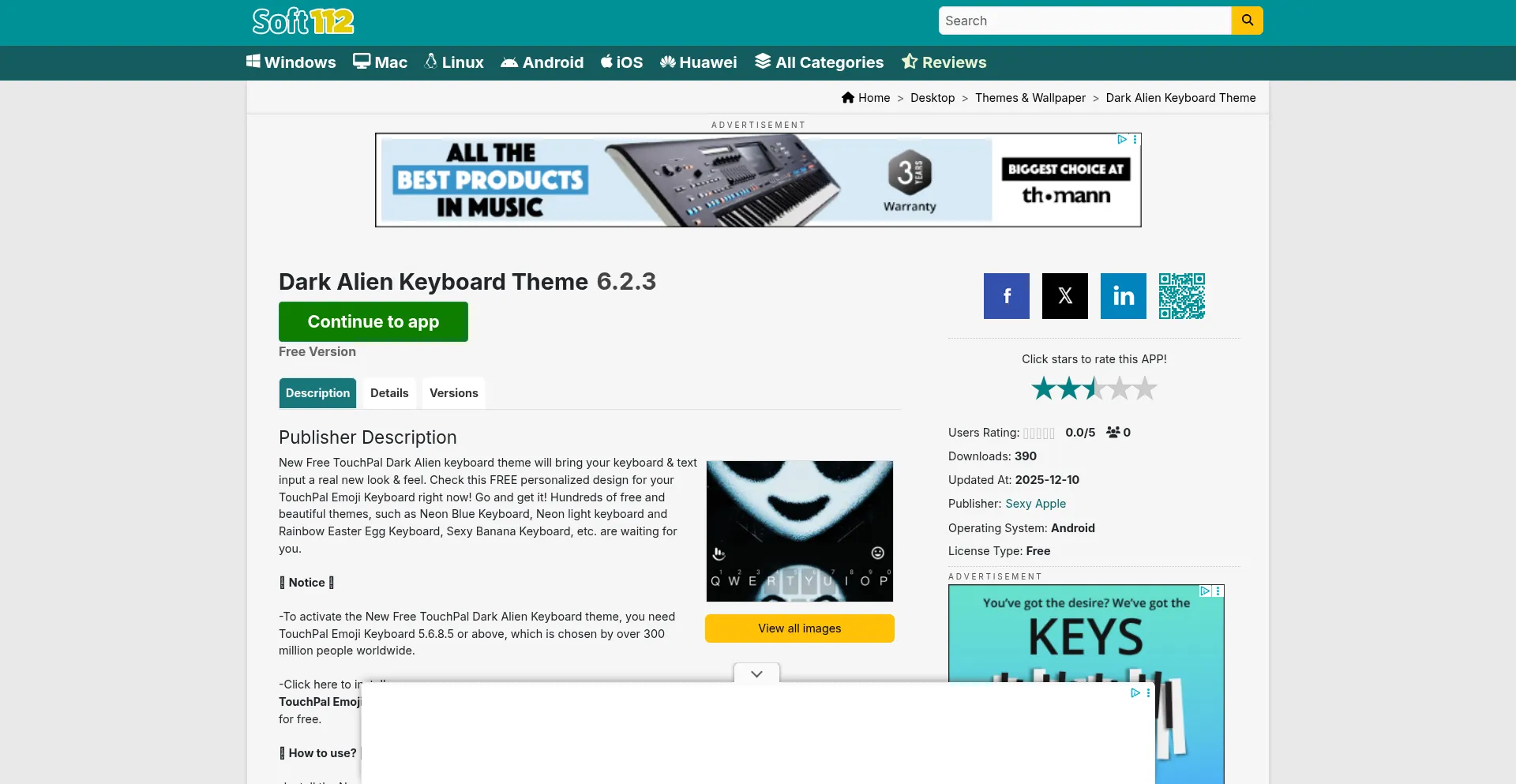 Dark-alien-keyboard-theme.soft112.com